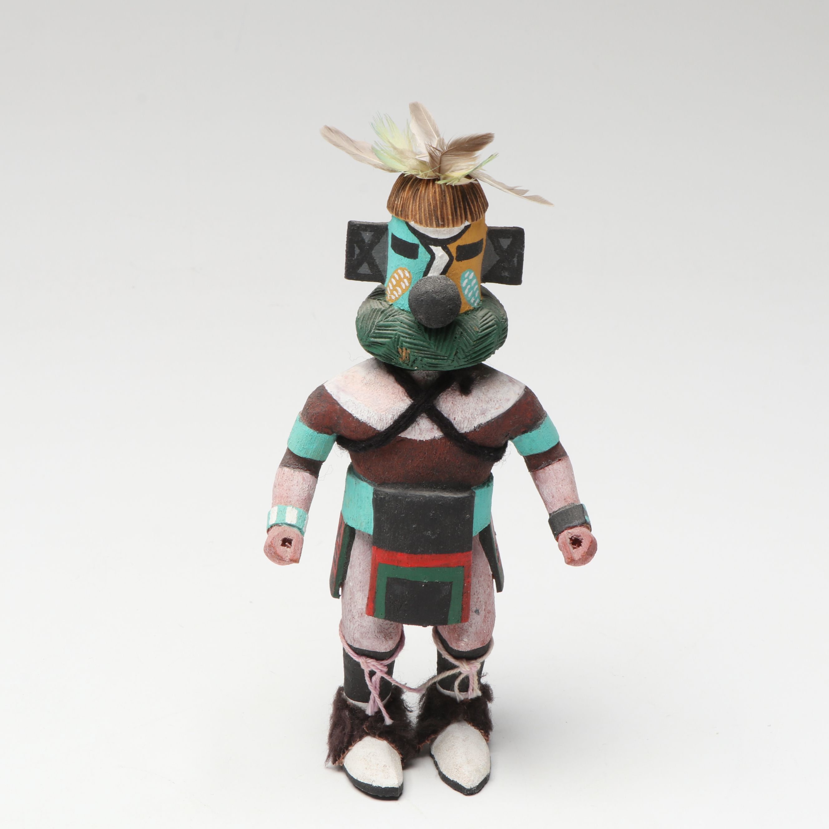 Native American Style Kachinas with Totem, Cactus Figure and More