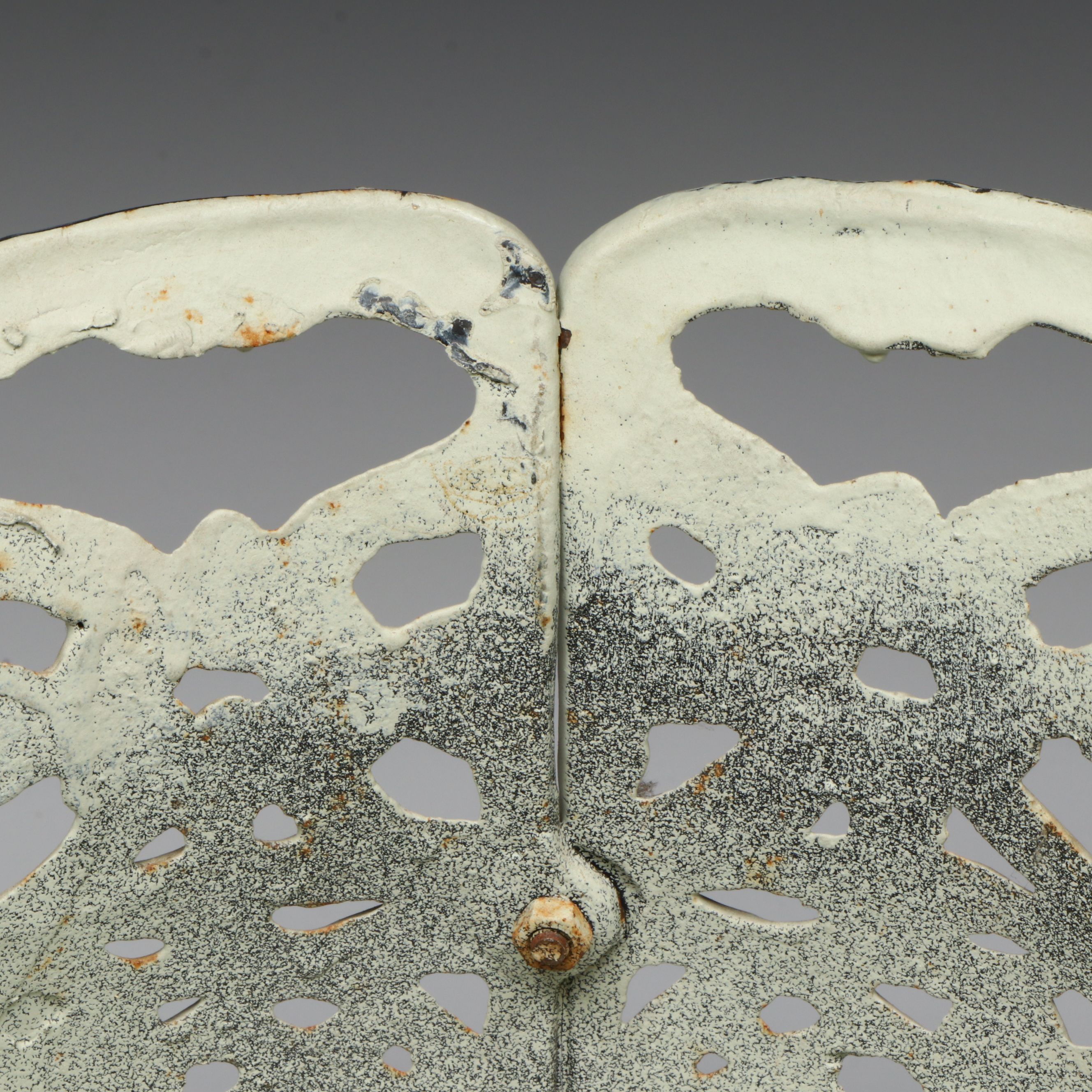 Victorian Style White Painted Iron Footed Planter