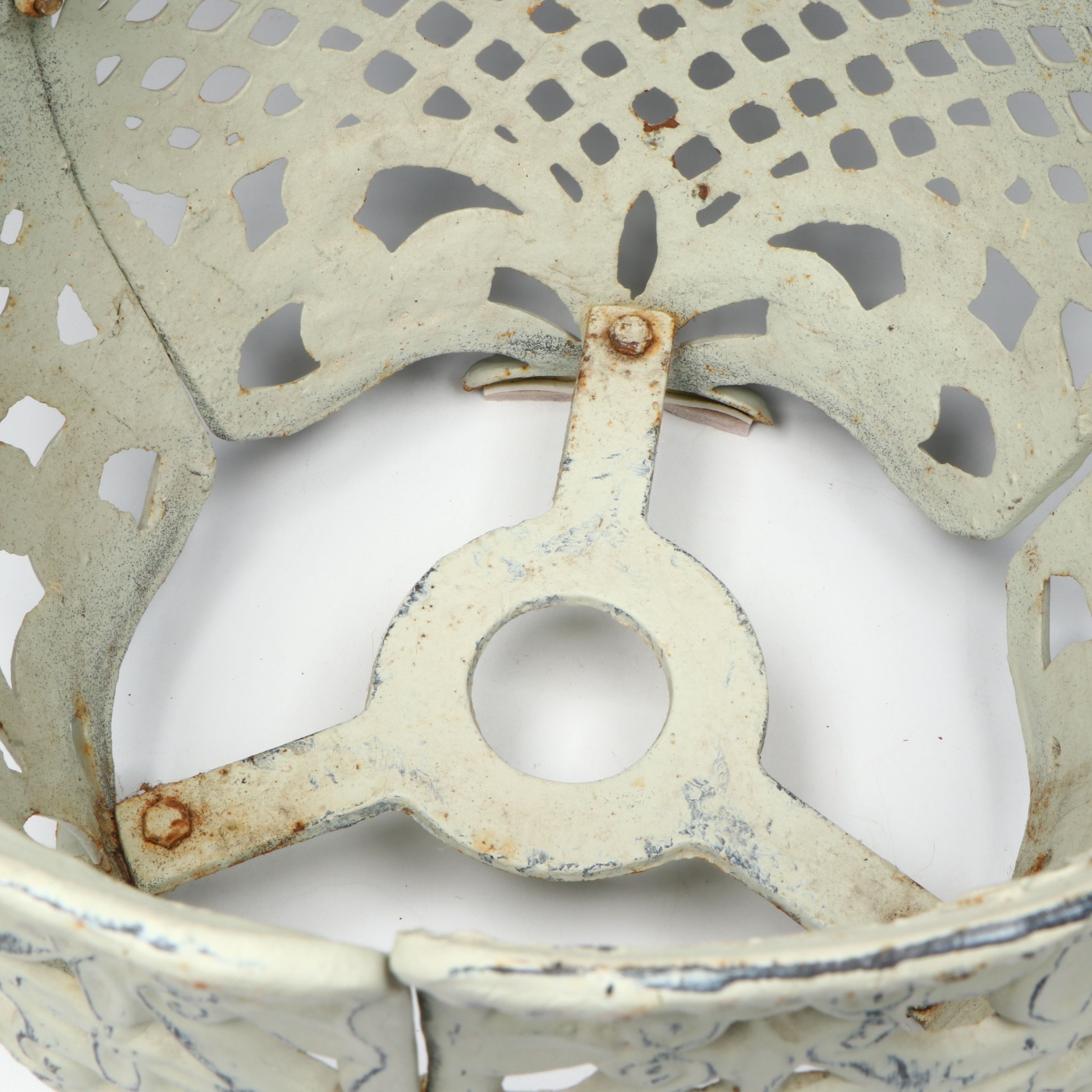 Victorian Style White Painted Iron Footed Planter