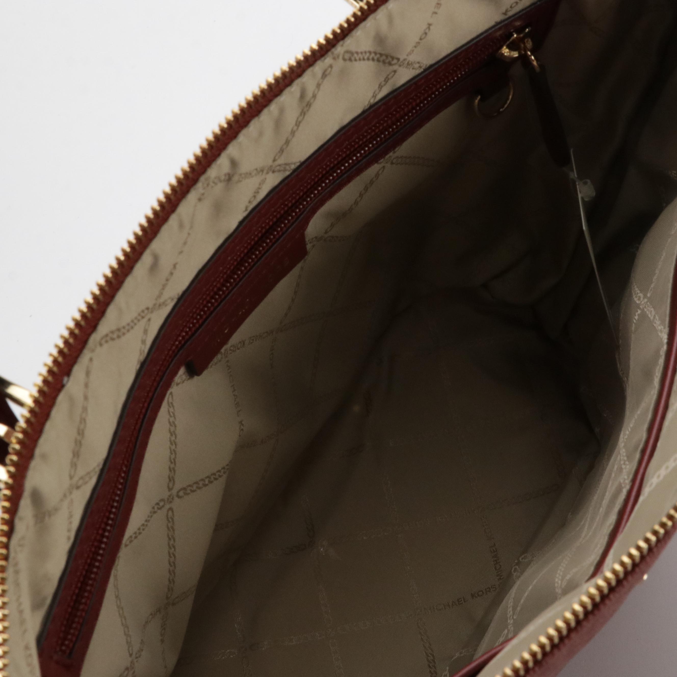 Michael Kors Red Jet Set Zip Tote, Olive Green Hobo Bag & Signature Canvas Tote