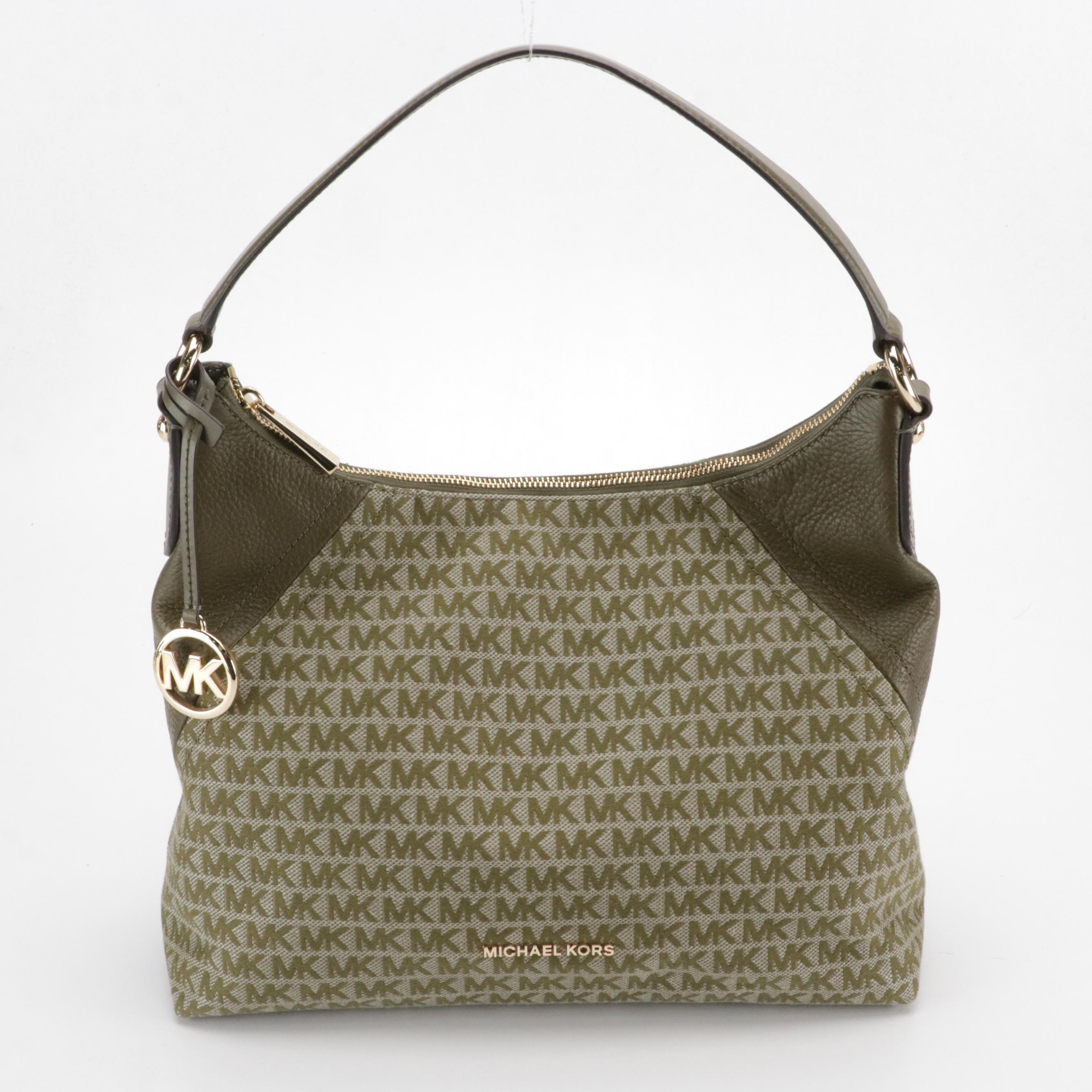 Michael Kors Red Jet Set Zip Tote, Olive Green Hobo Bag & Signature Canvas Tote