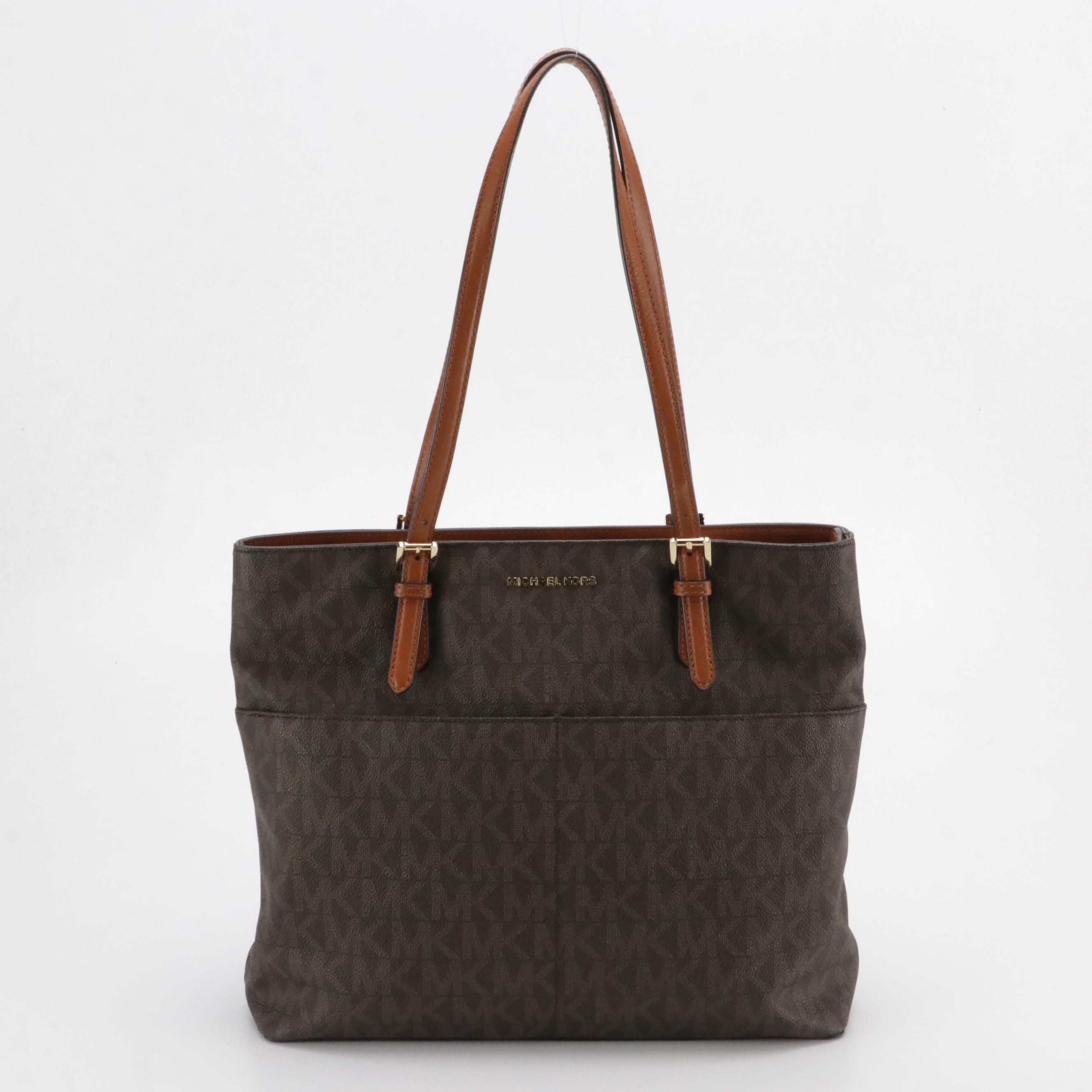 Michael Kors Red Jet Set Zip Tote, Olive Green Hobo Bag & Signature Canvas Tote