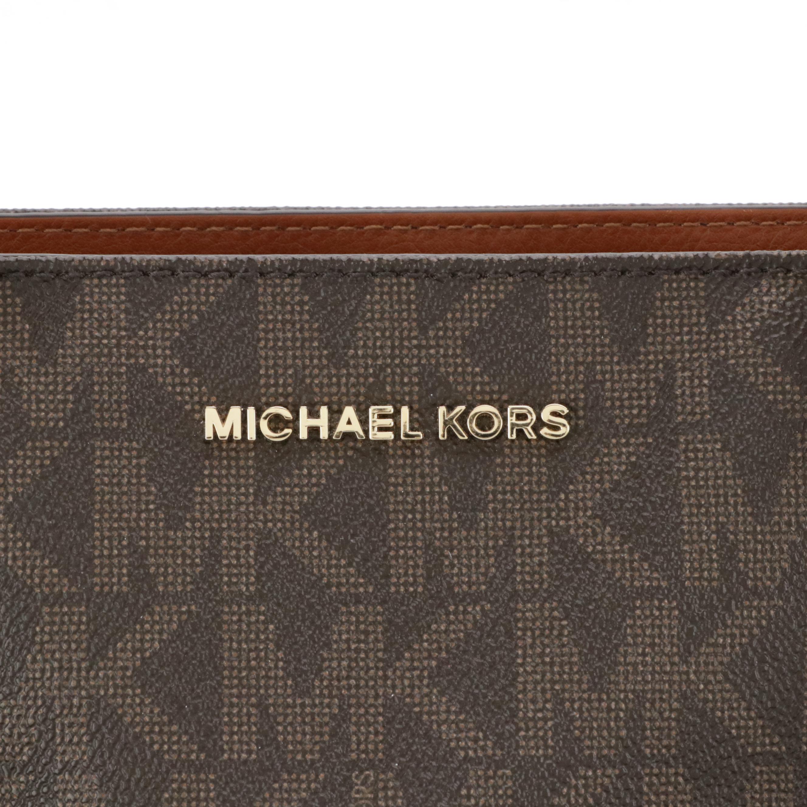 Michael Kors Red Jet Set Zip Tote, Olive Green Hobo Bag & Signature Canvas Tote