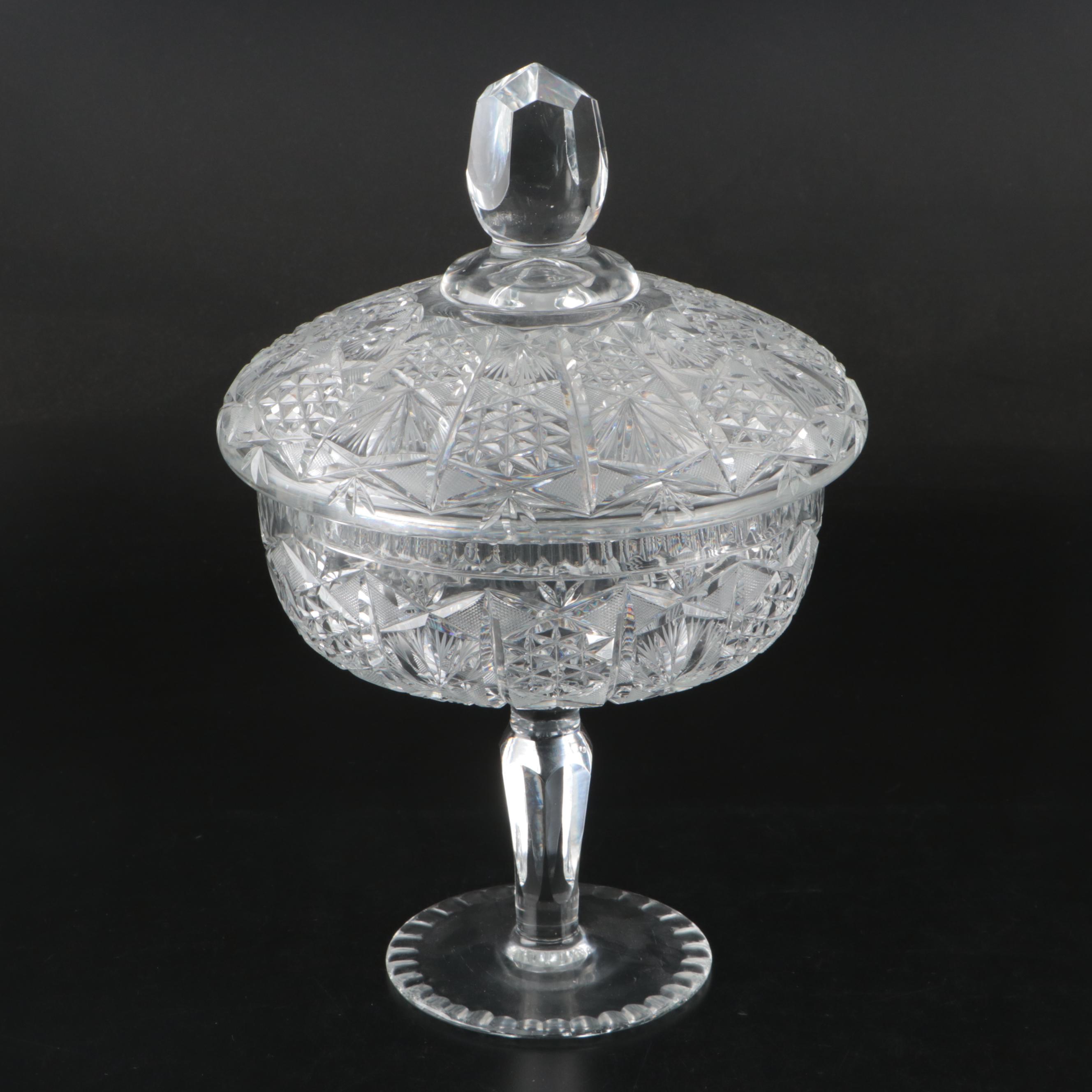 EAPG Cut Crystal Candy Dishes
