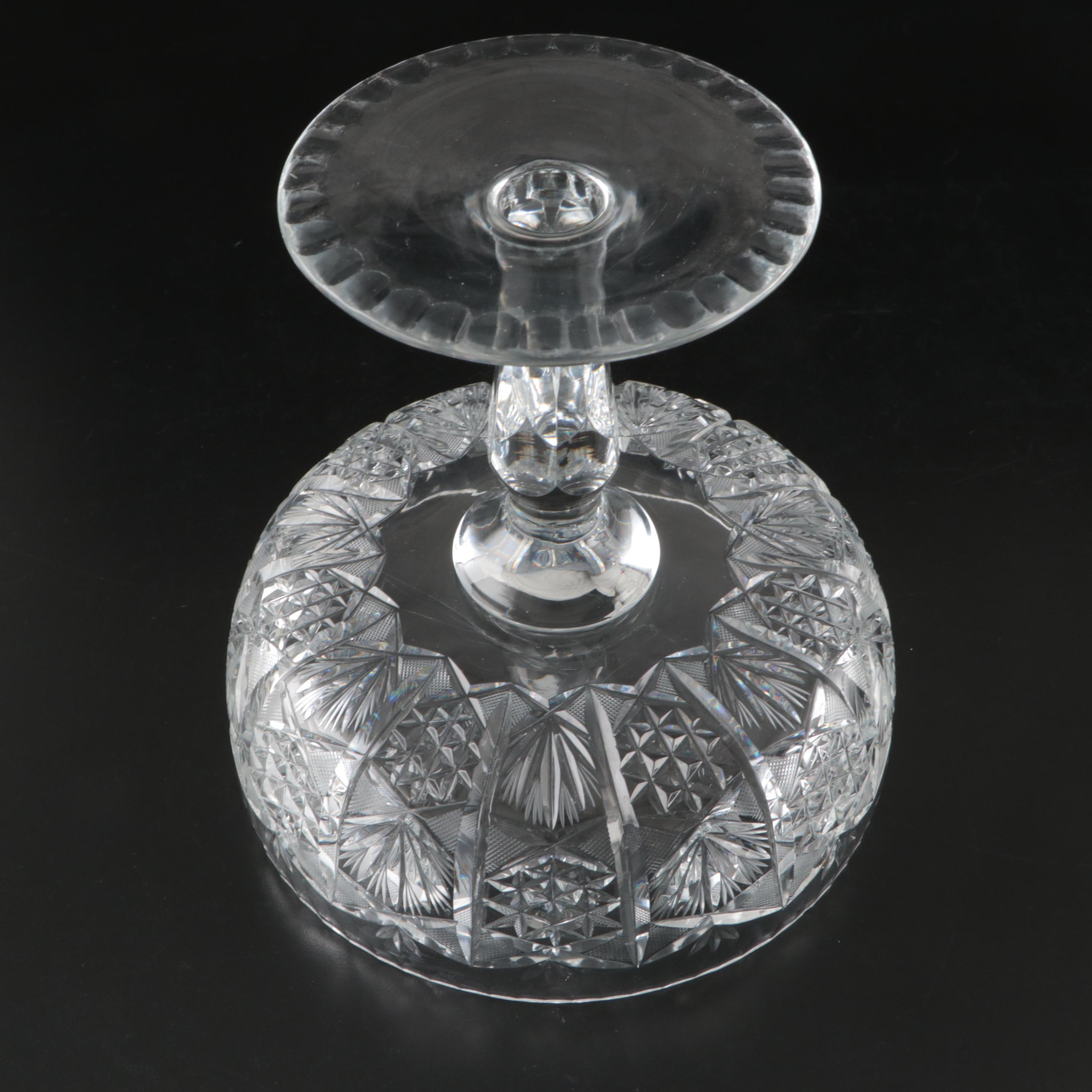 EAPG Cut Crystal Candy Dishes