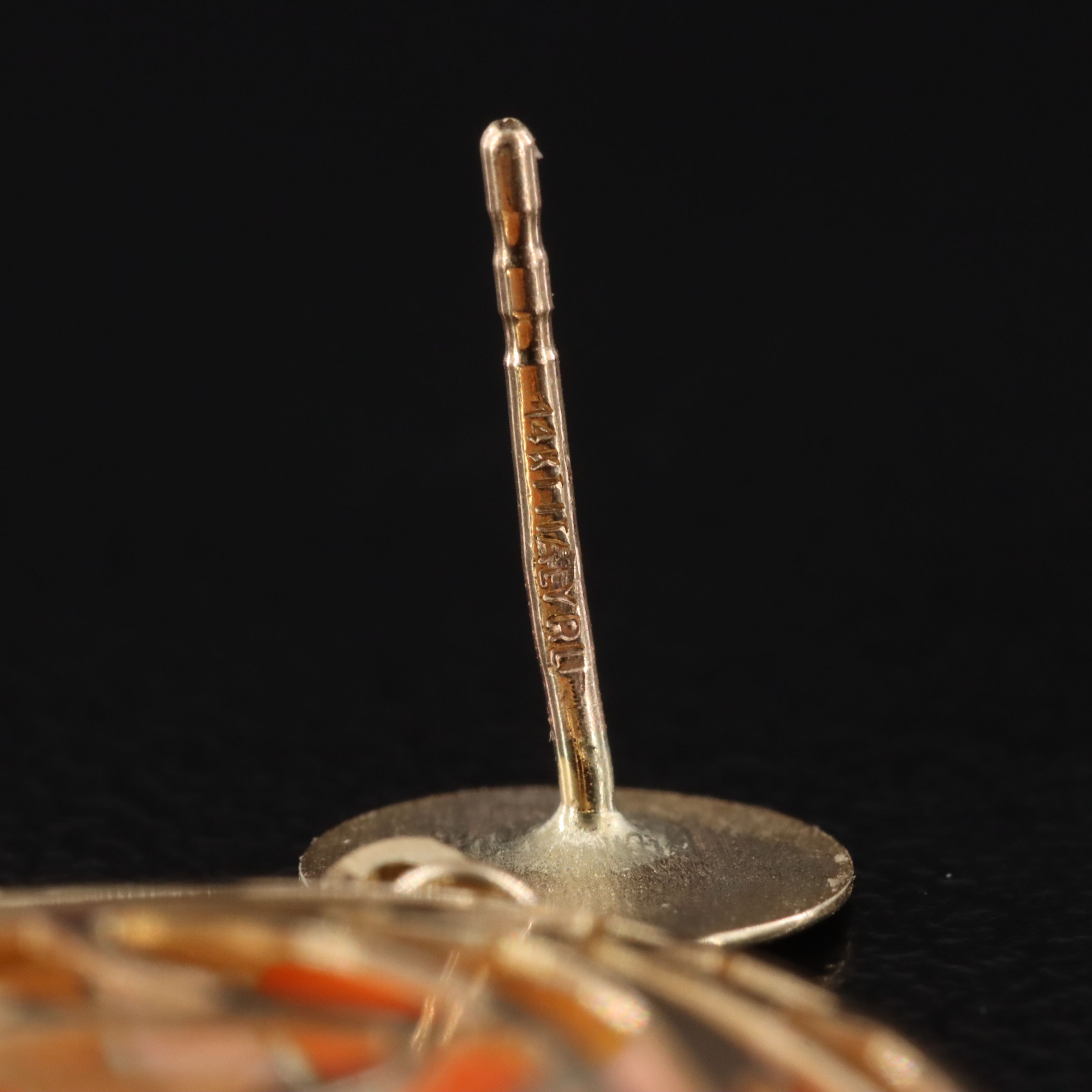 14K Enamel Mosaic Earrings