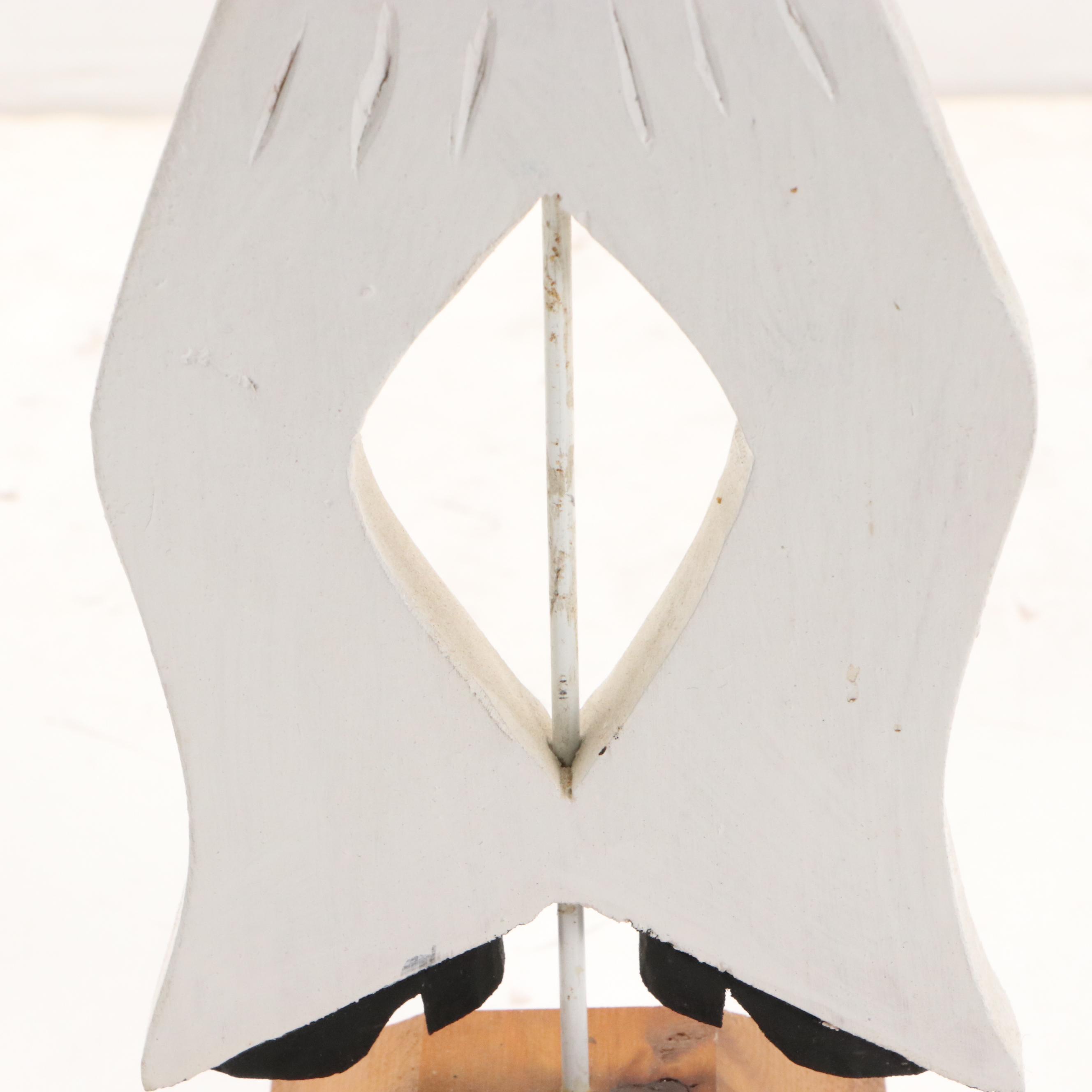 Nantucket Style Wood Whirligig Sculpture of Sailor, Mid to Late 20th Century