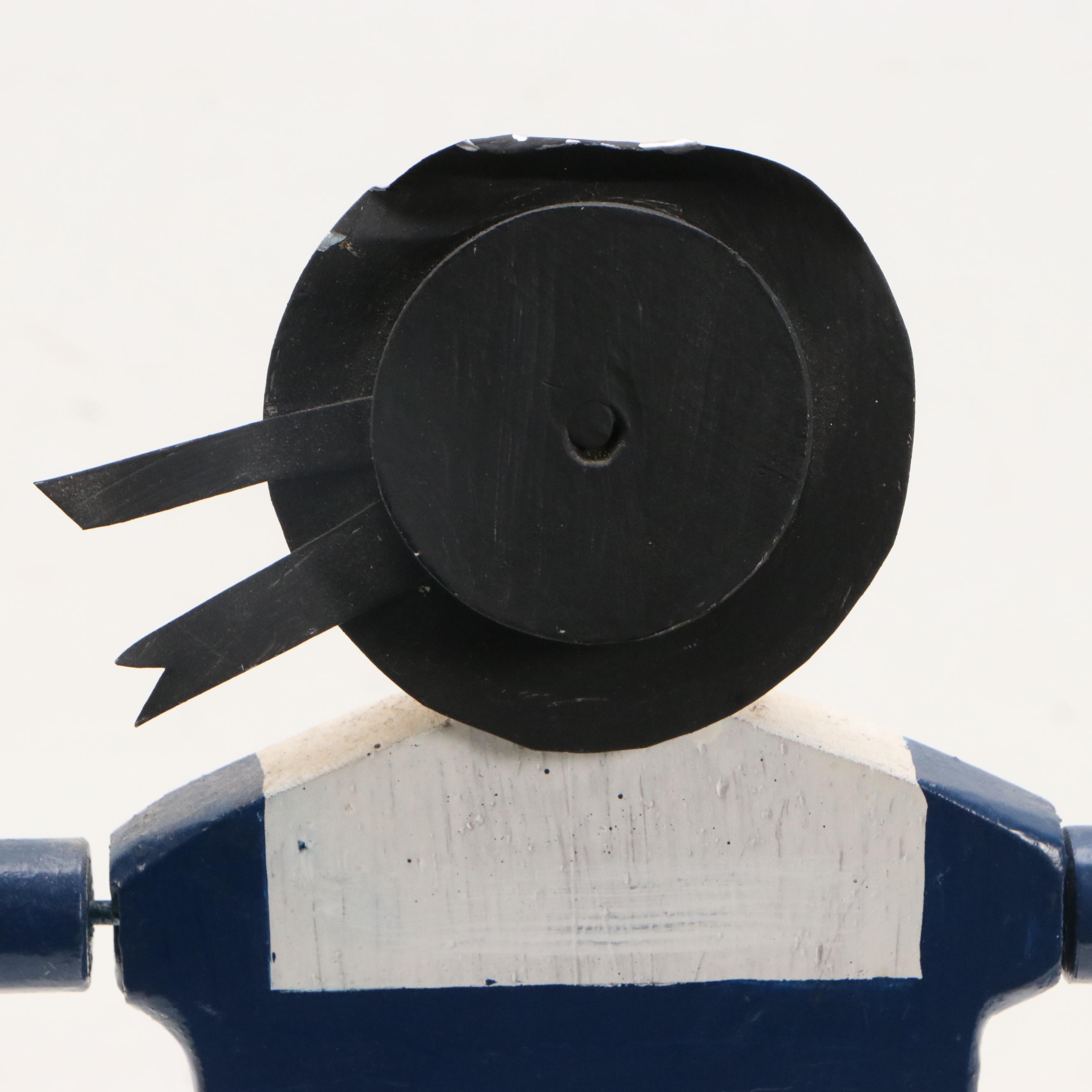 Nantucket Style Wood Whirligig Sculpture of Sailor, Mid to Late 20th Century