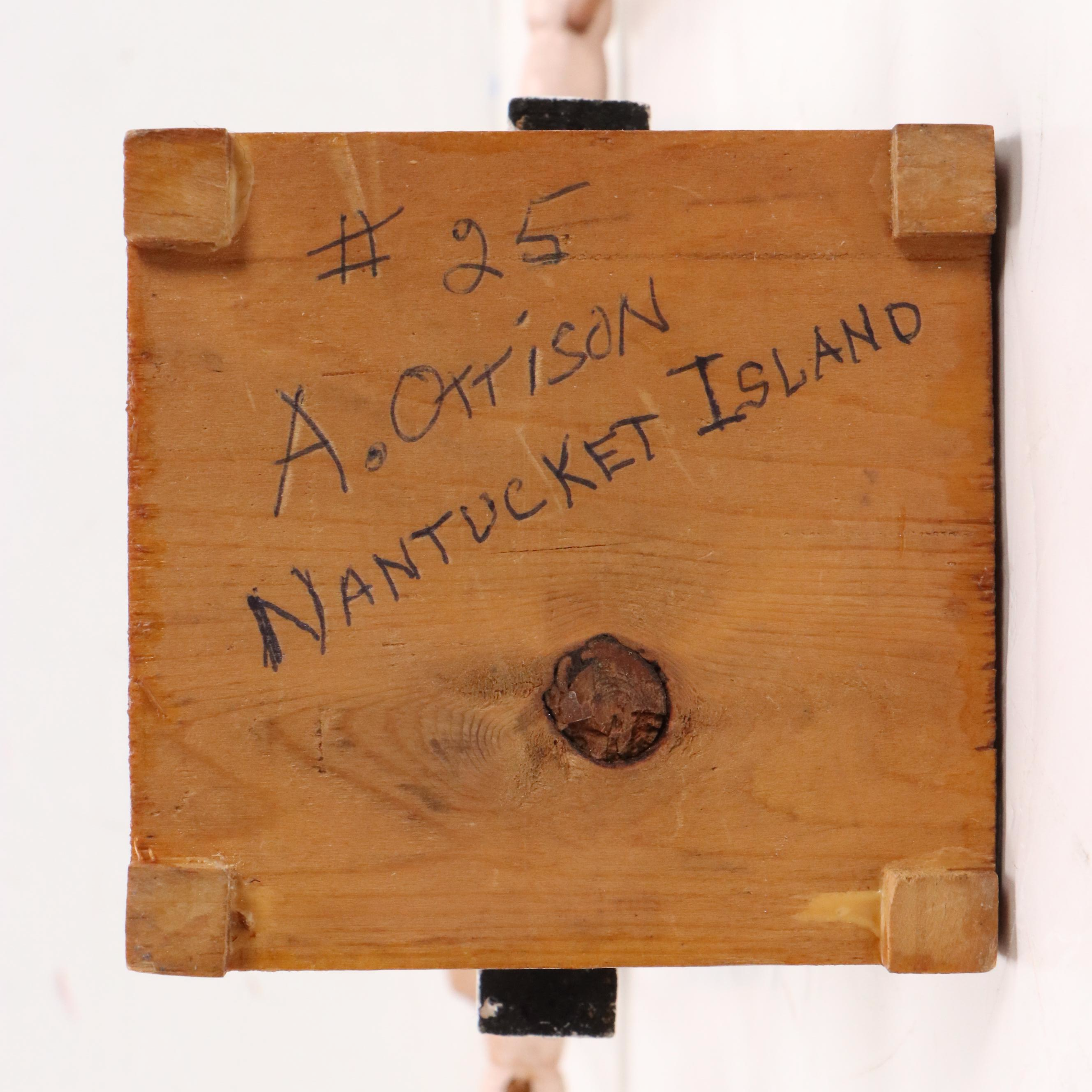 Nantucket Style Wood Whirligig Sculpture of Sailor, Mid to Late 20th Century