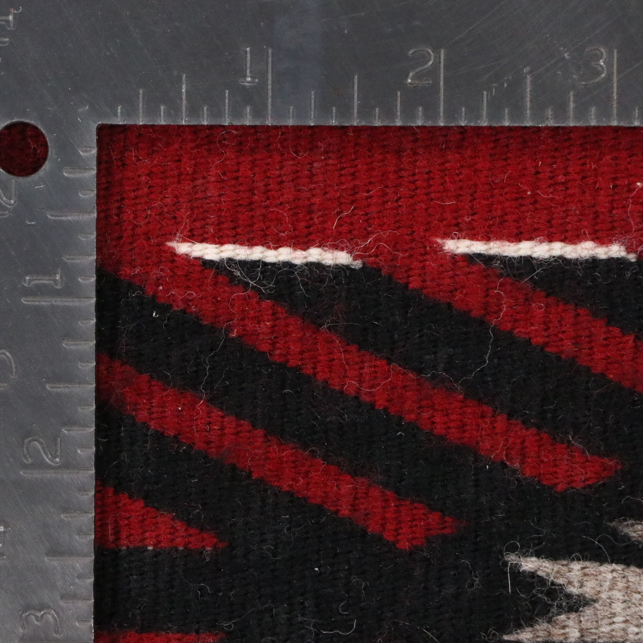 3'4 x 4' Handwoven Mary Shepherd Navajo Storm Accent Rug