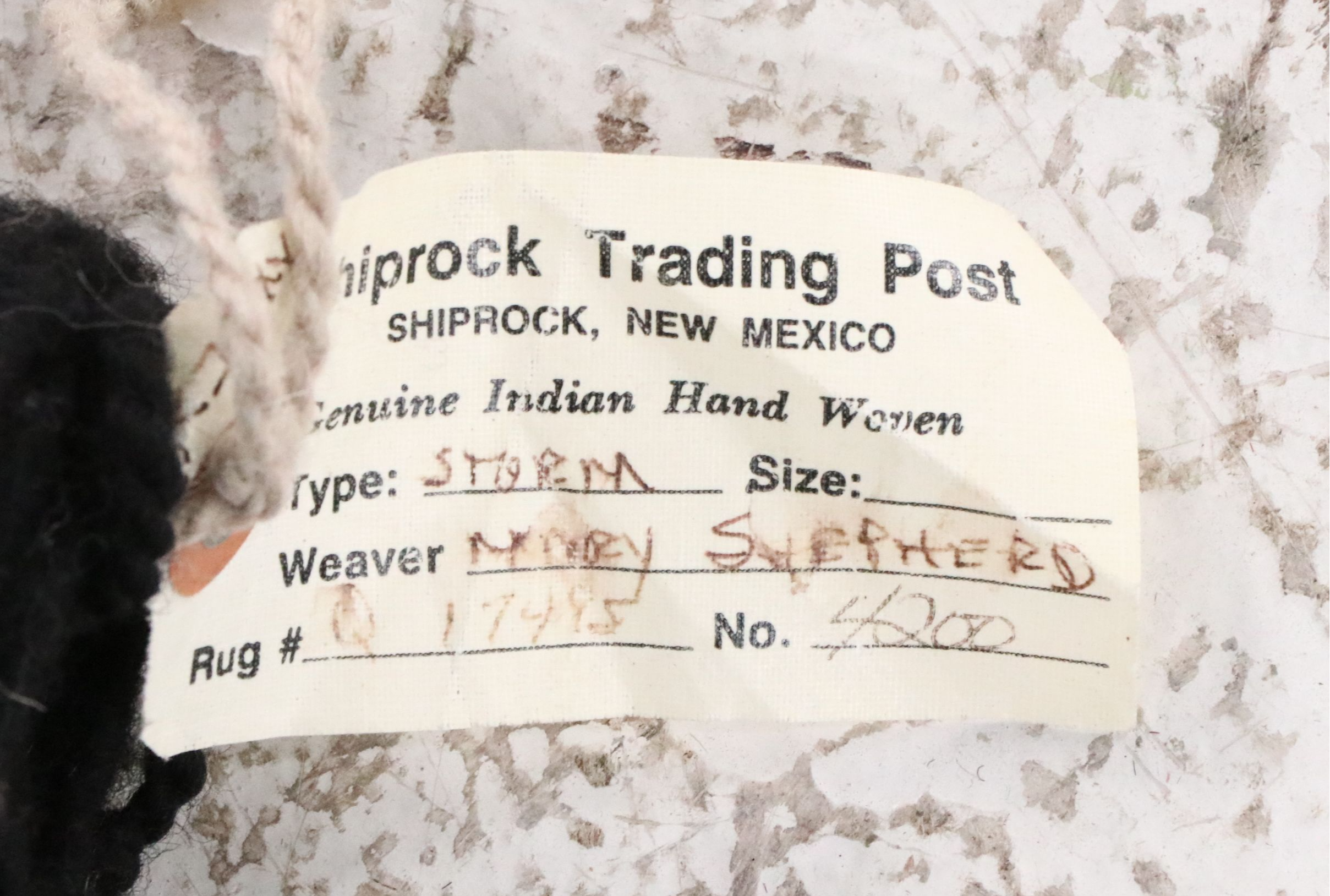 3'4 x 4' Handwoven Mary Shepherd Navajo Storm Accent Rug