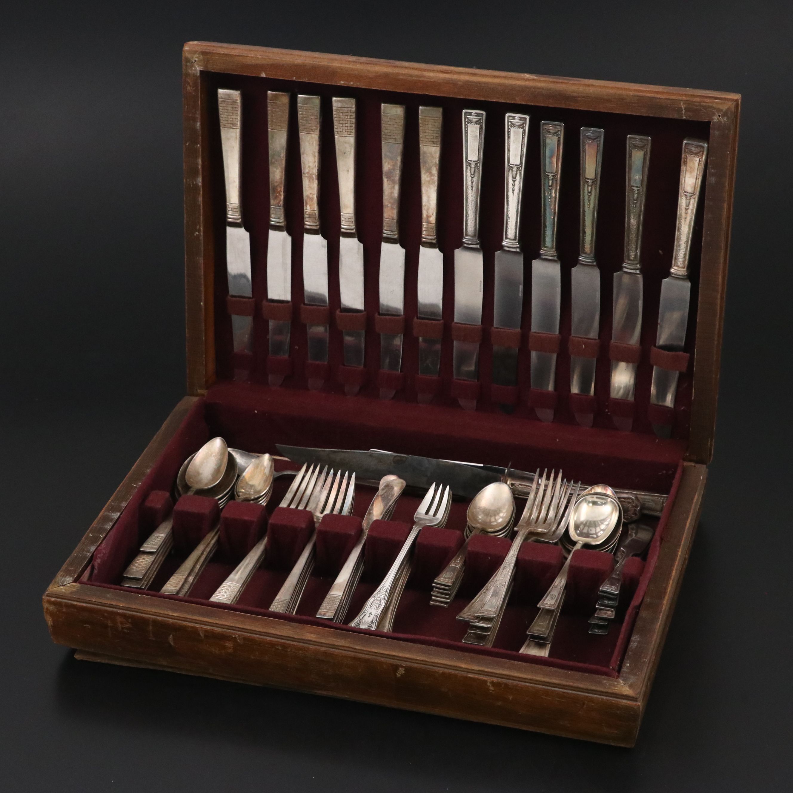 National Silver Co. "King Edward" & R Wallace Silver Plated Flatware Sets In Box