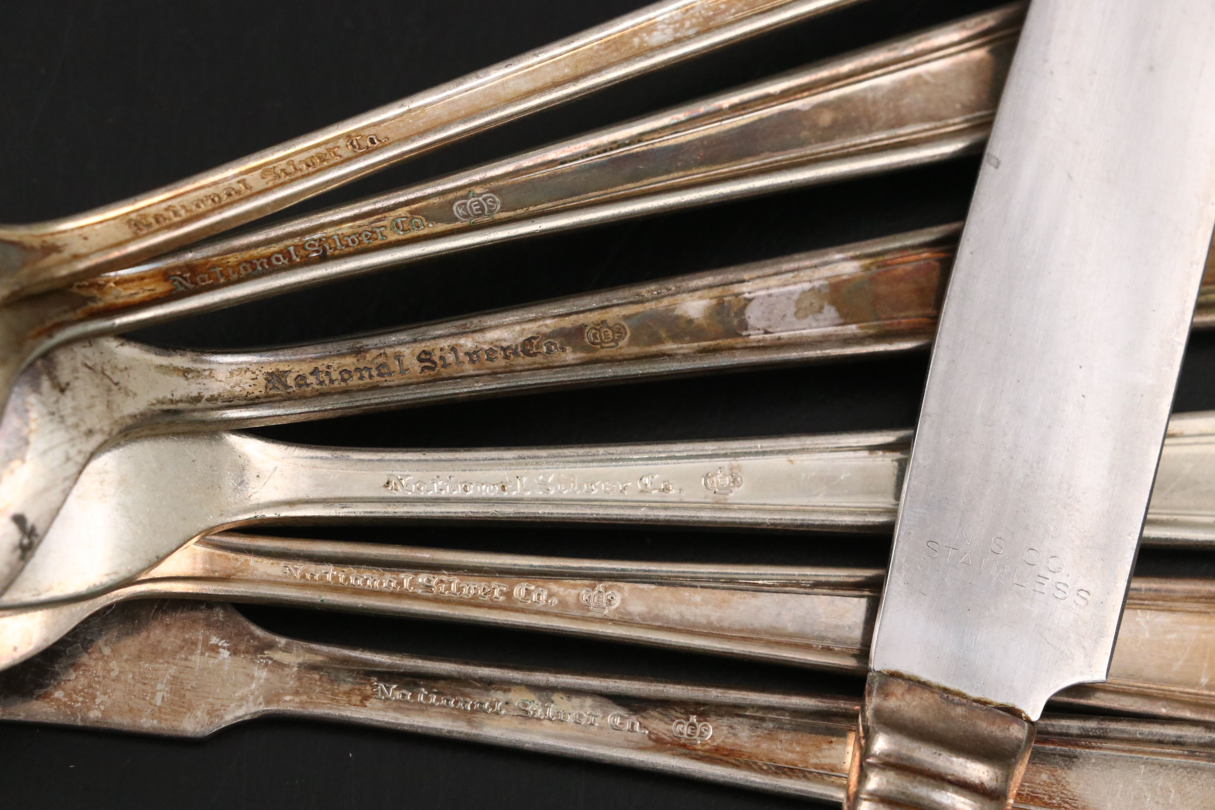 National Silver Co. "King Edward" & R Wallace Silver Plated Flatware Sets In Box