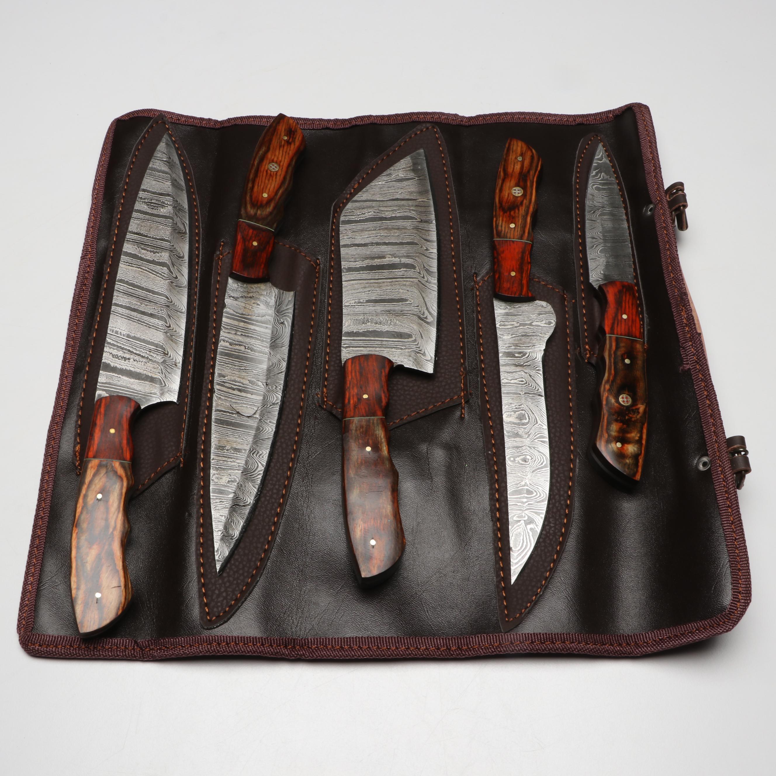 Louis Martin Damascus Steel Chef Knife Set