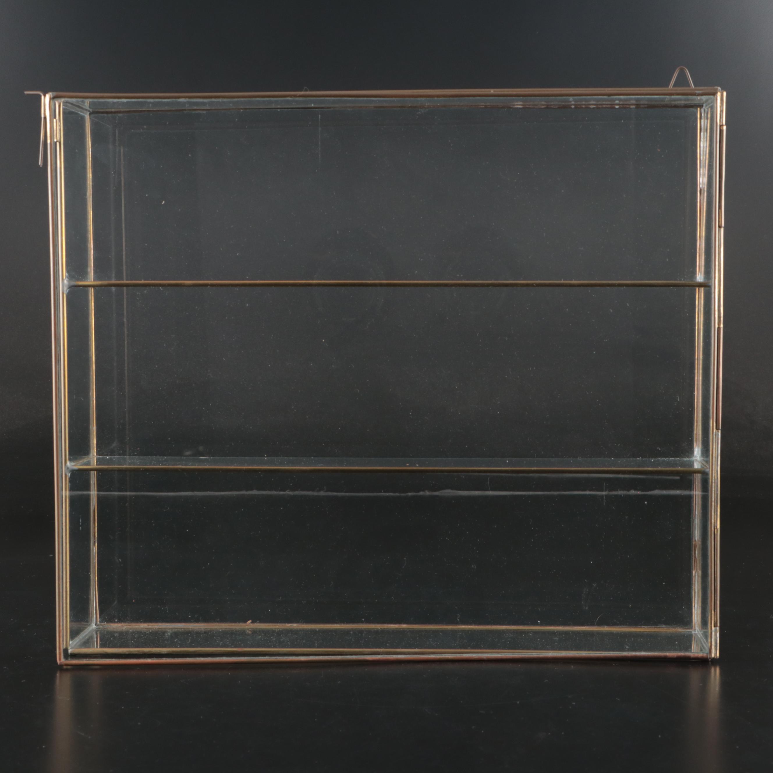 Glass and Brass Vitrine Display Case