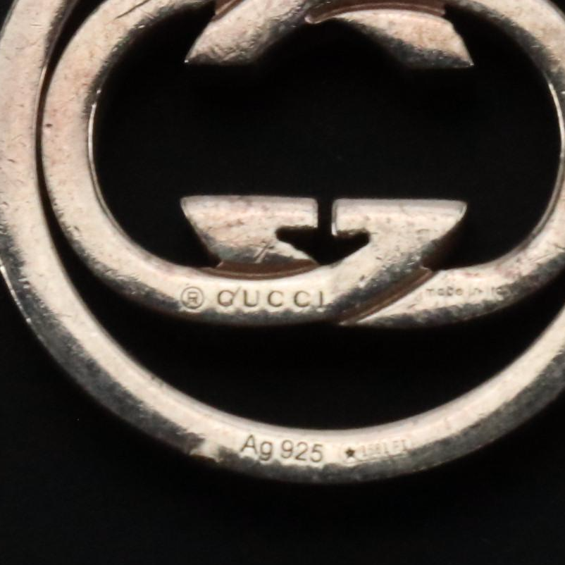 Gucci Sterling Interlocking GG Pendant Necklace