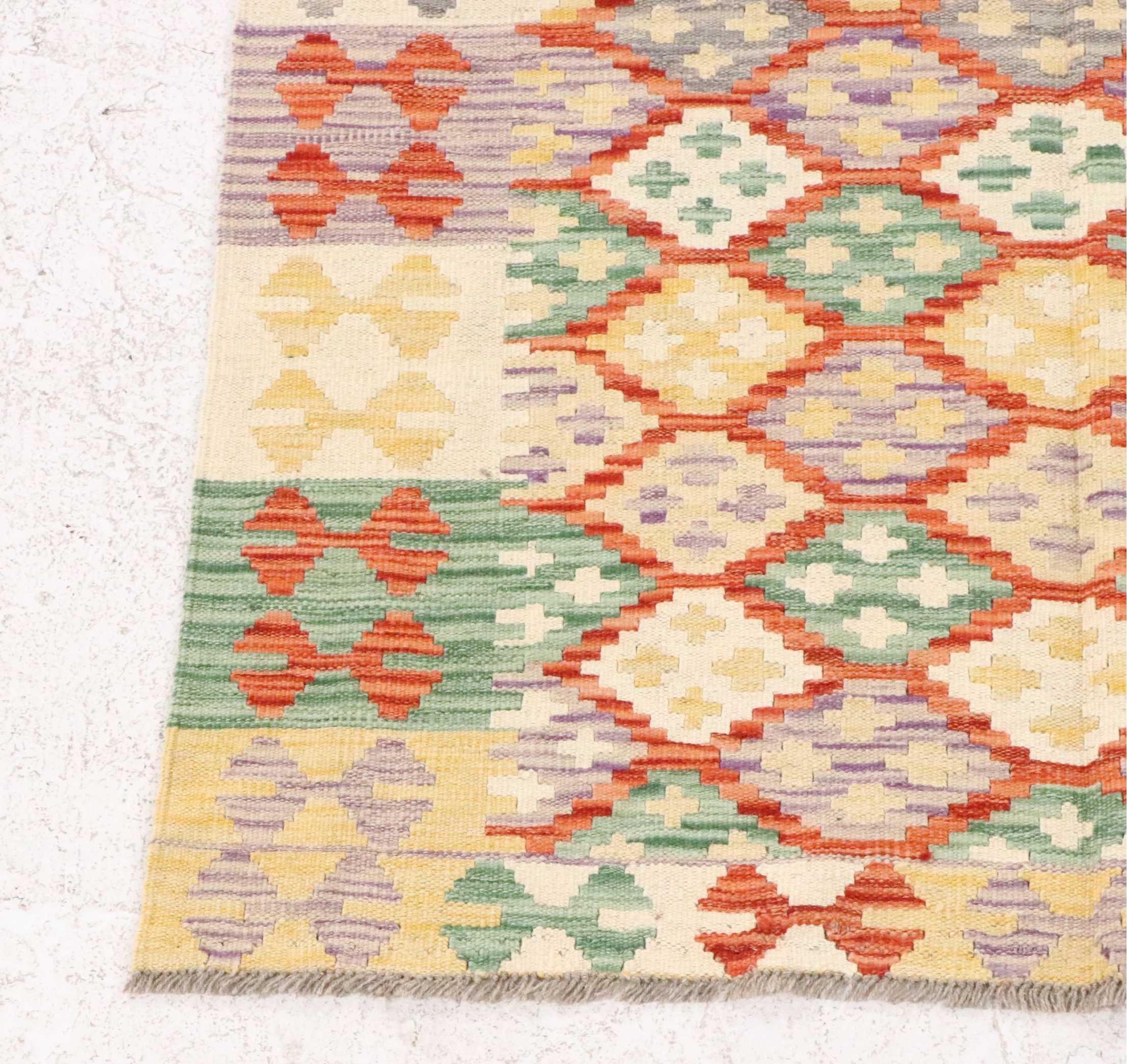 4'2 x 5'9 Handwoven Pakistani Kilim Area Rug