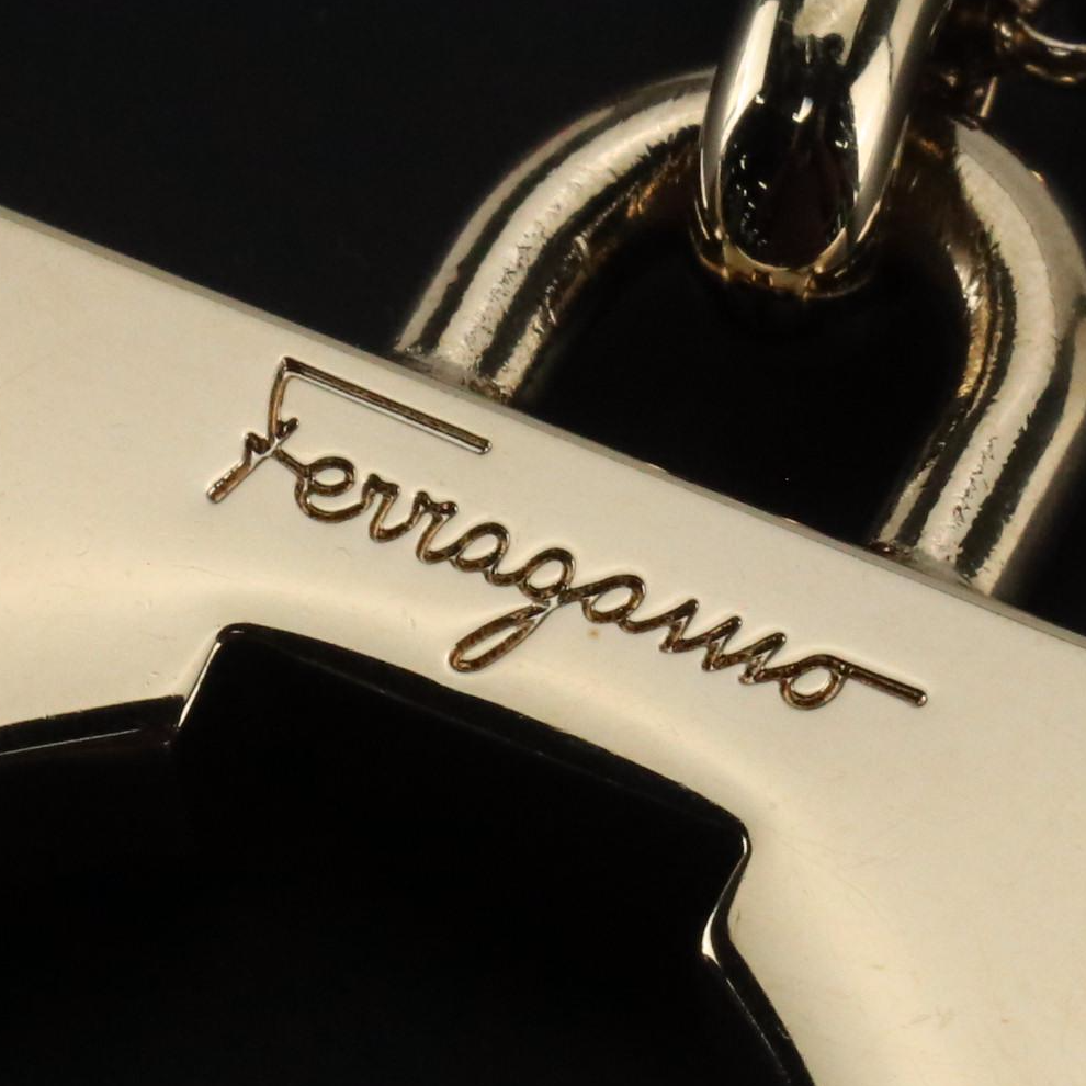 Salvatore Ferragamo Gold Tone Gancini Necklace