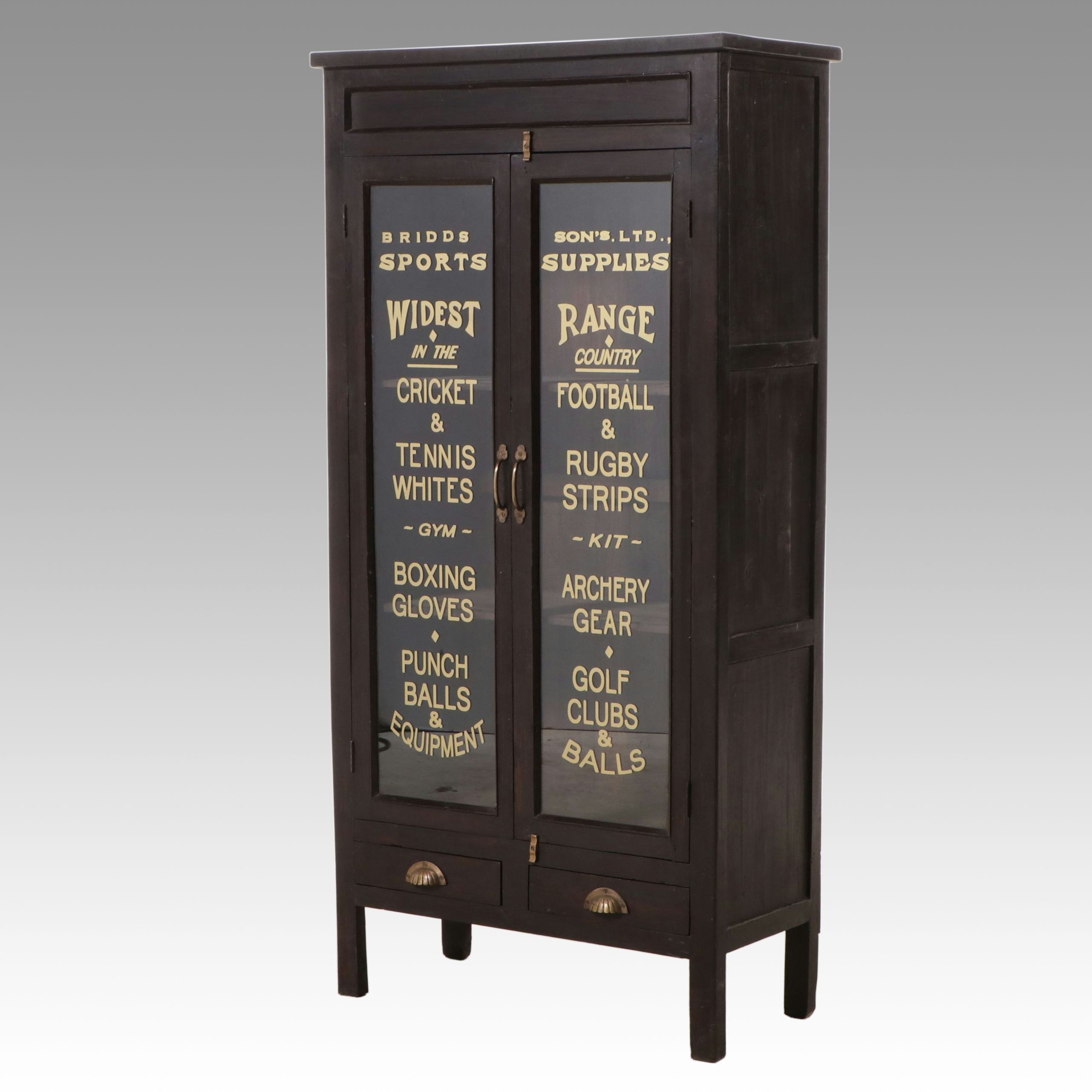 Bridds Son's Ltd. Sports Supplies Cabinet