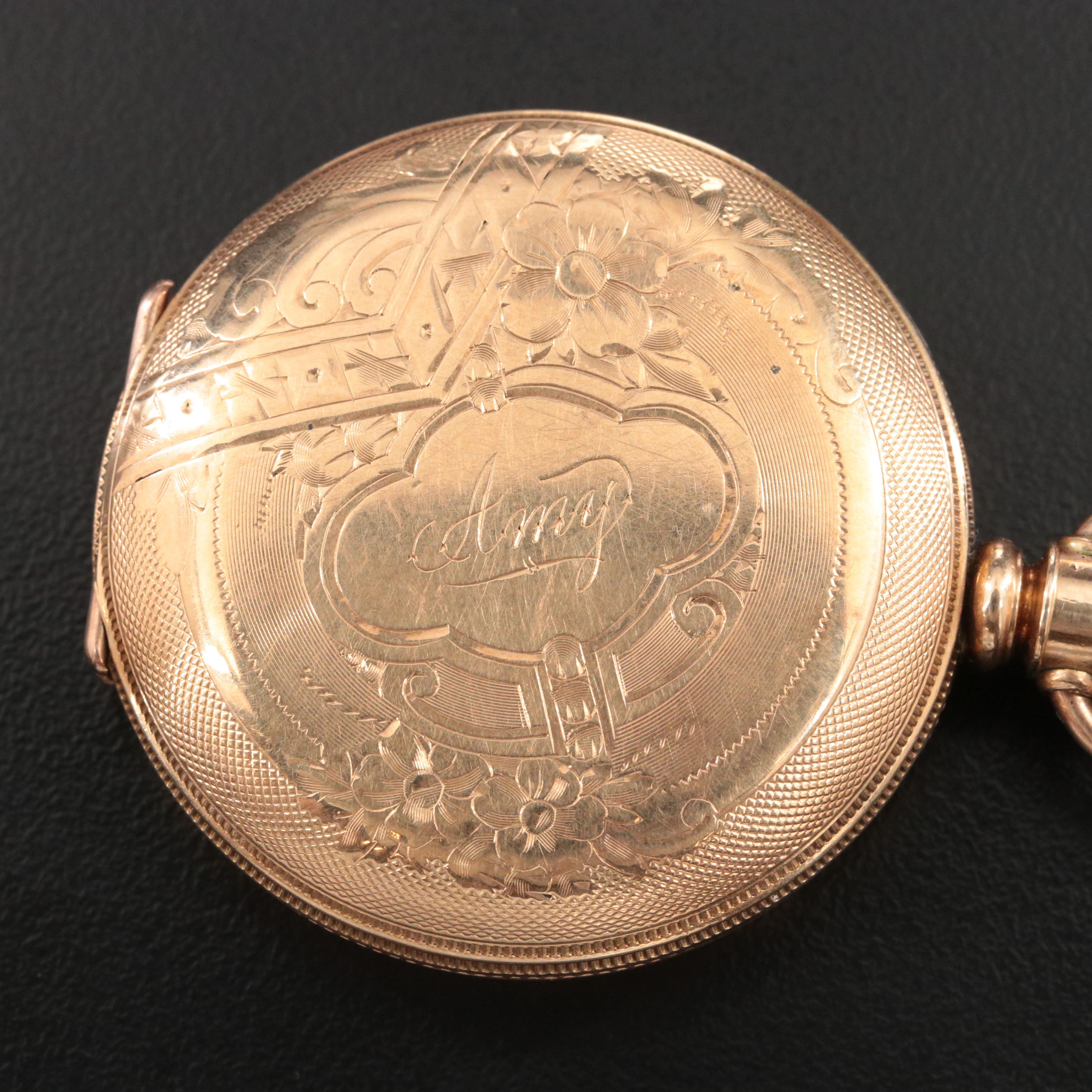 1890 Elgin Gold Filled Hunting Case Pocket Watch