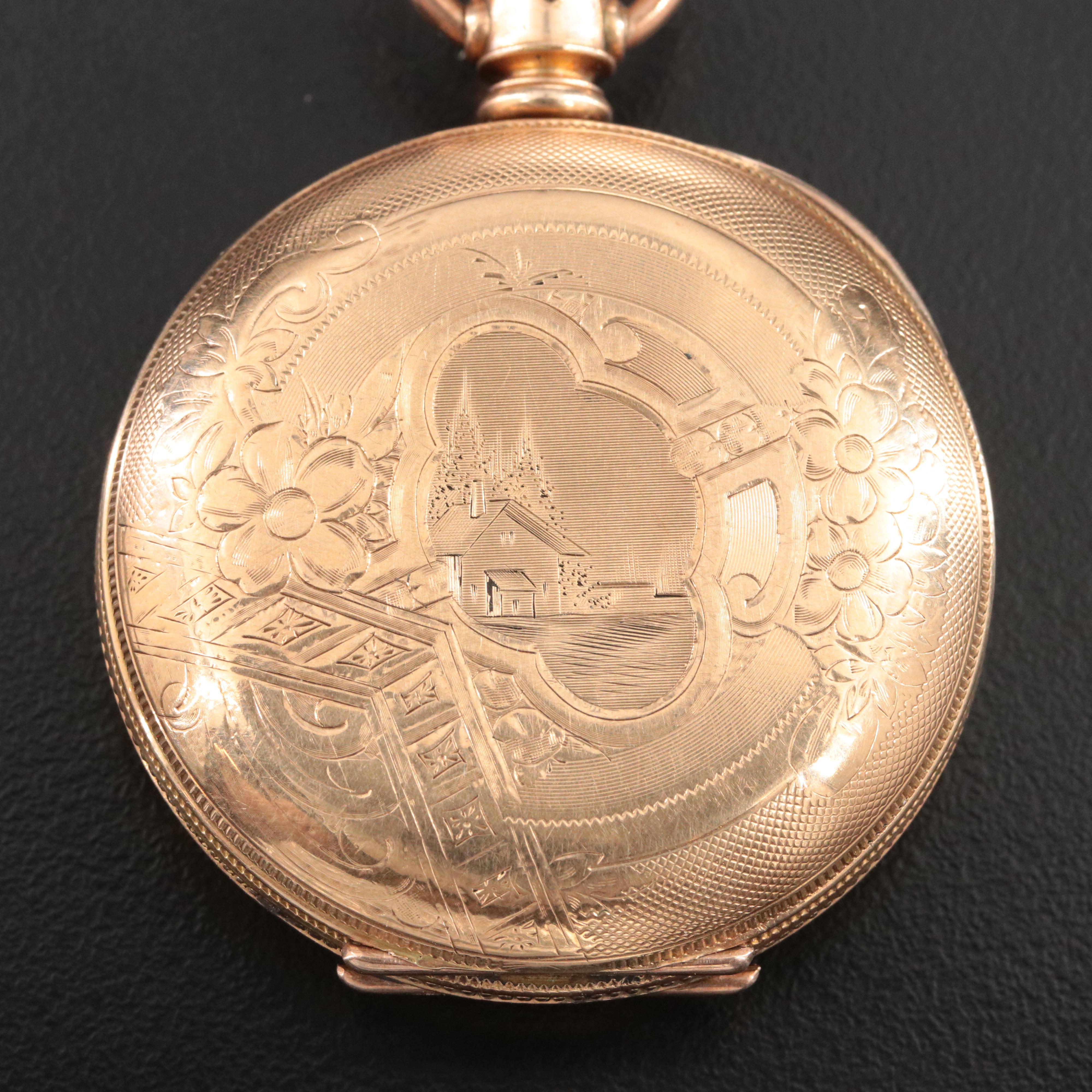 1890 Elgin Gold Filled Hunting Case Pocket Watch