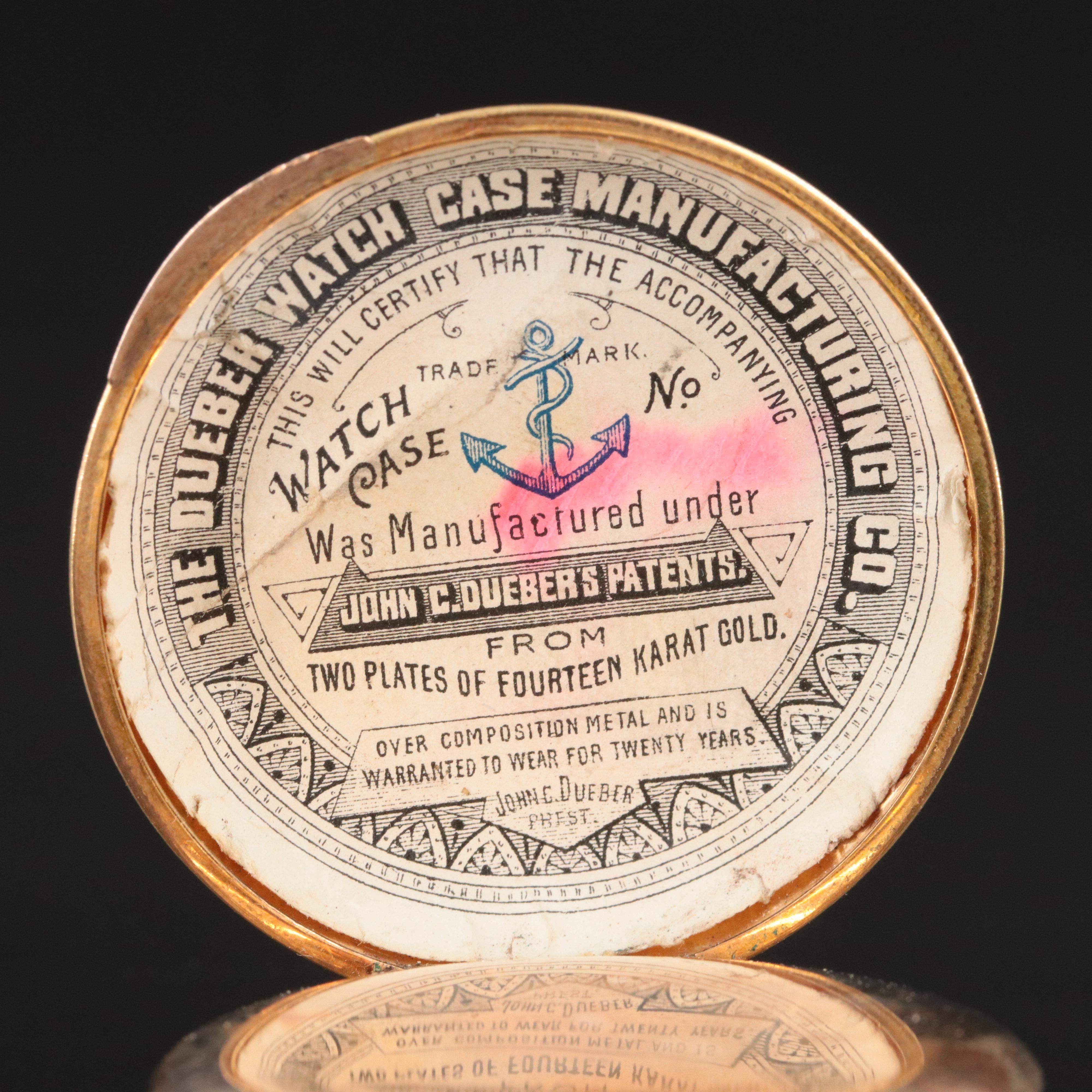 1890 Elgin Gold Filled Hunting Case Pocket Watch