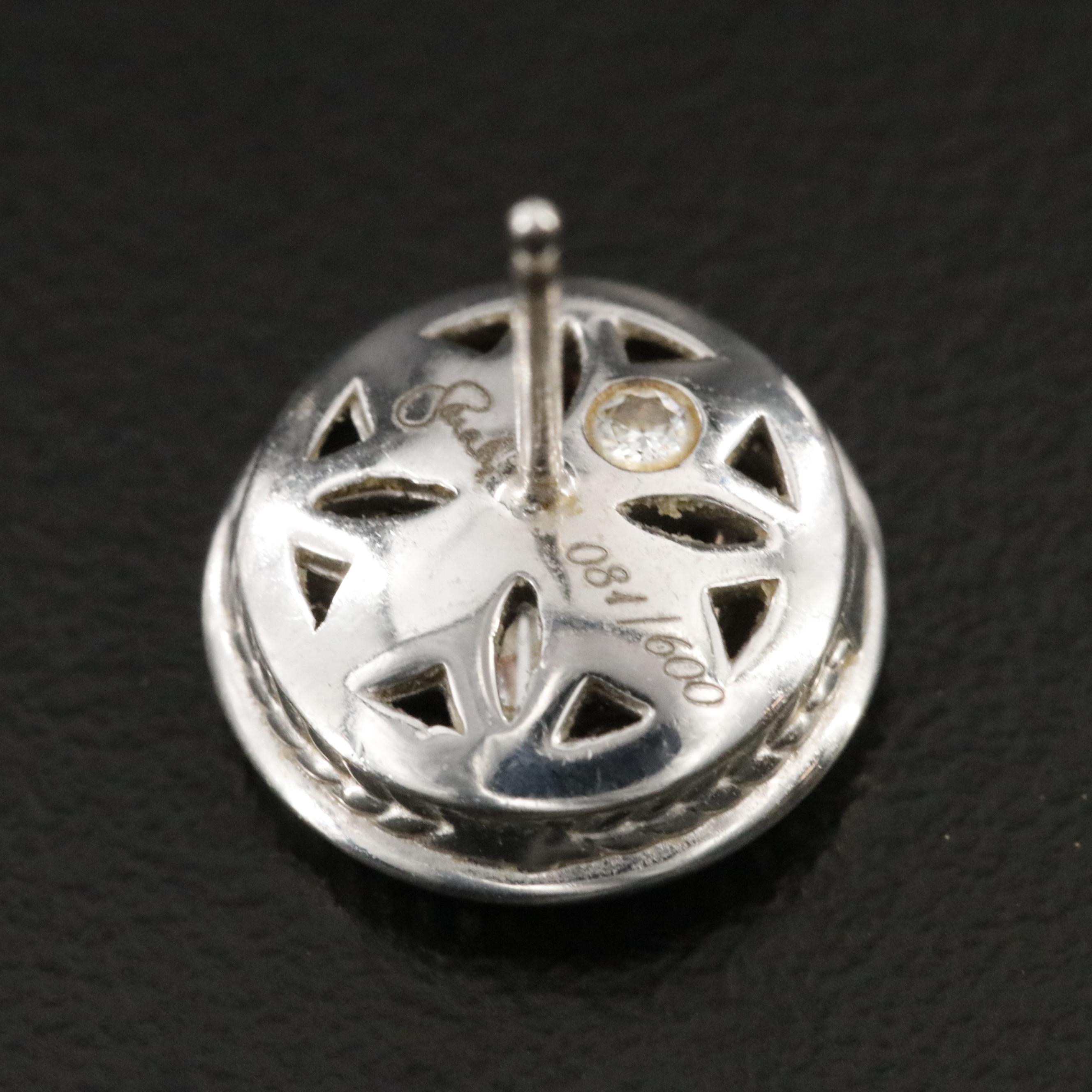 18K Moissanite Bezel Set Stud Earrings