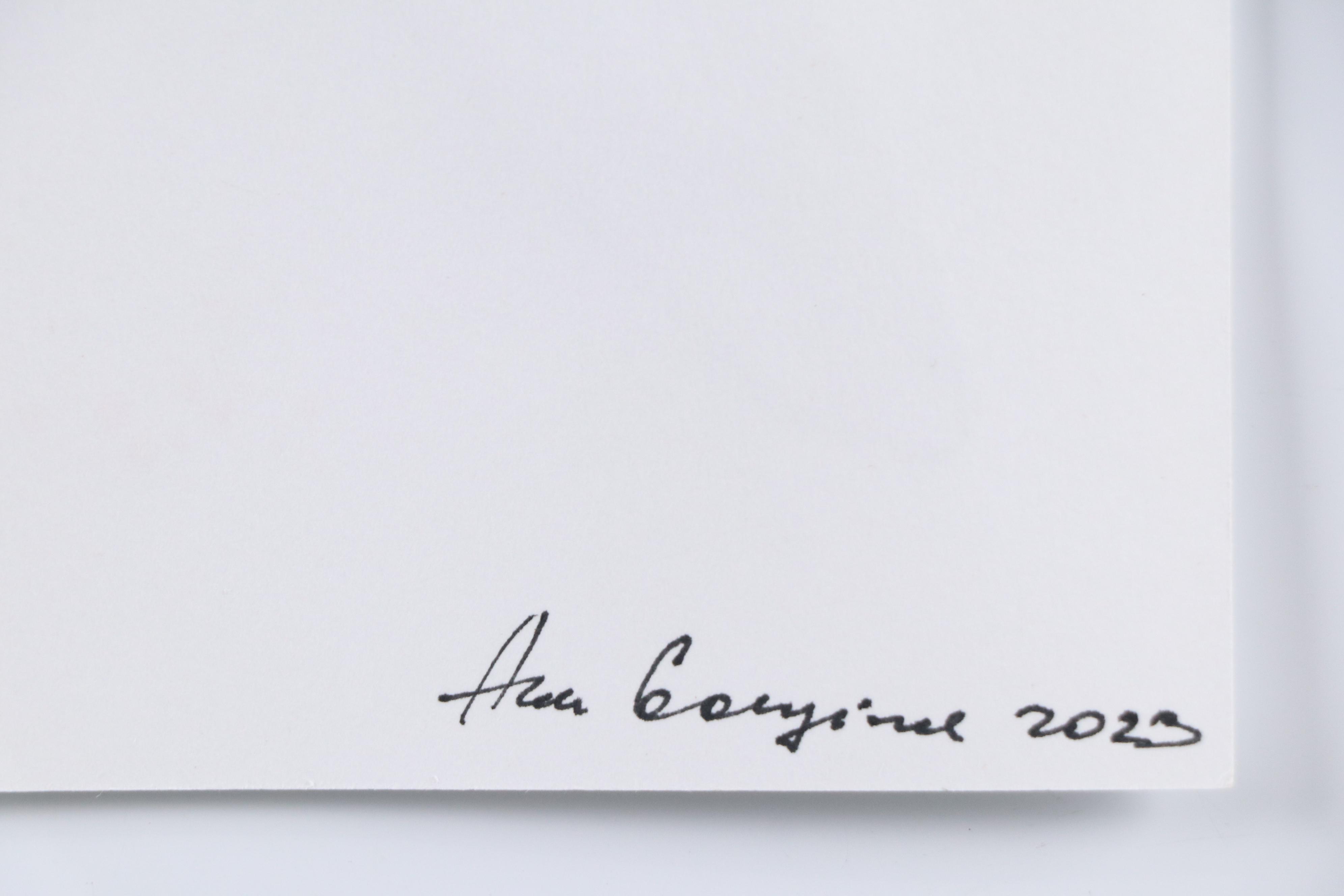 Anne Gorywine Watercolor Painting of Frilled Coquette Hummingbird, 2023