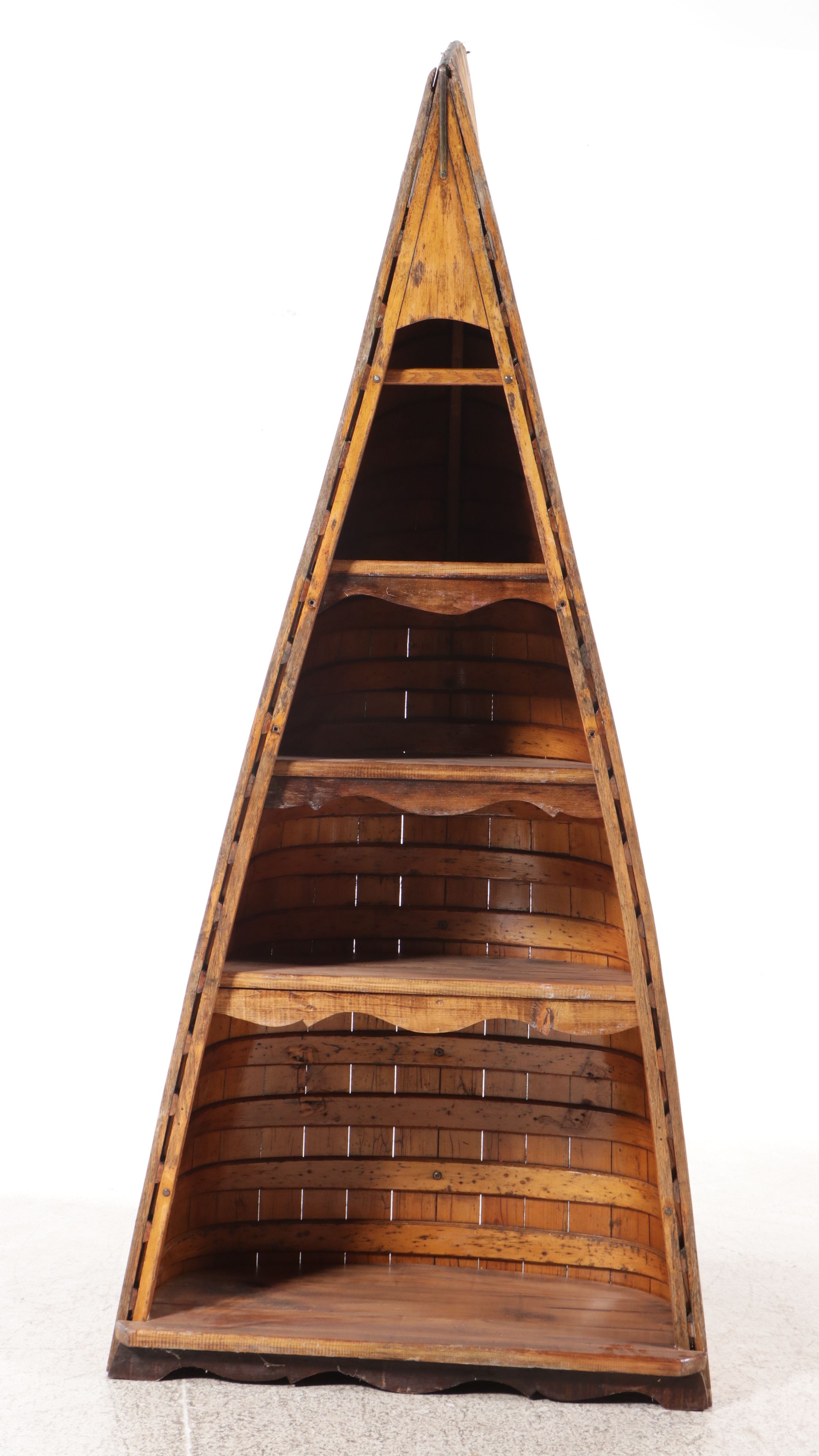 Canoe Hull Bookcase, 20th Century and Adapted