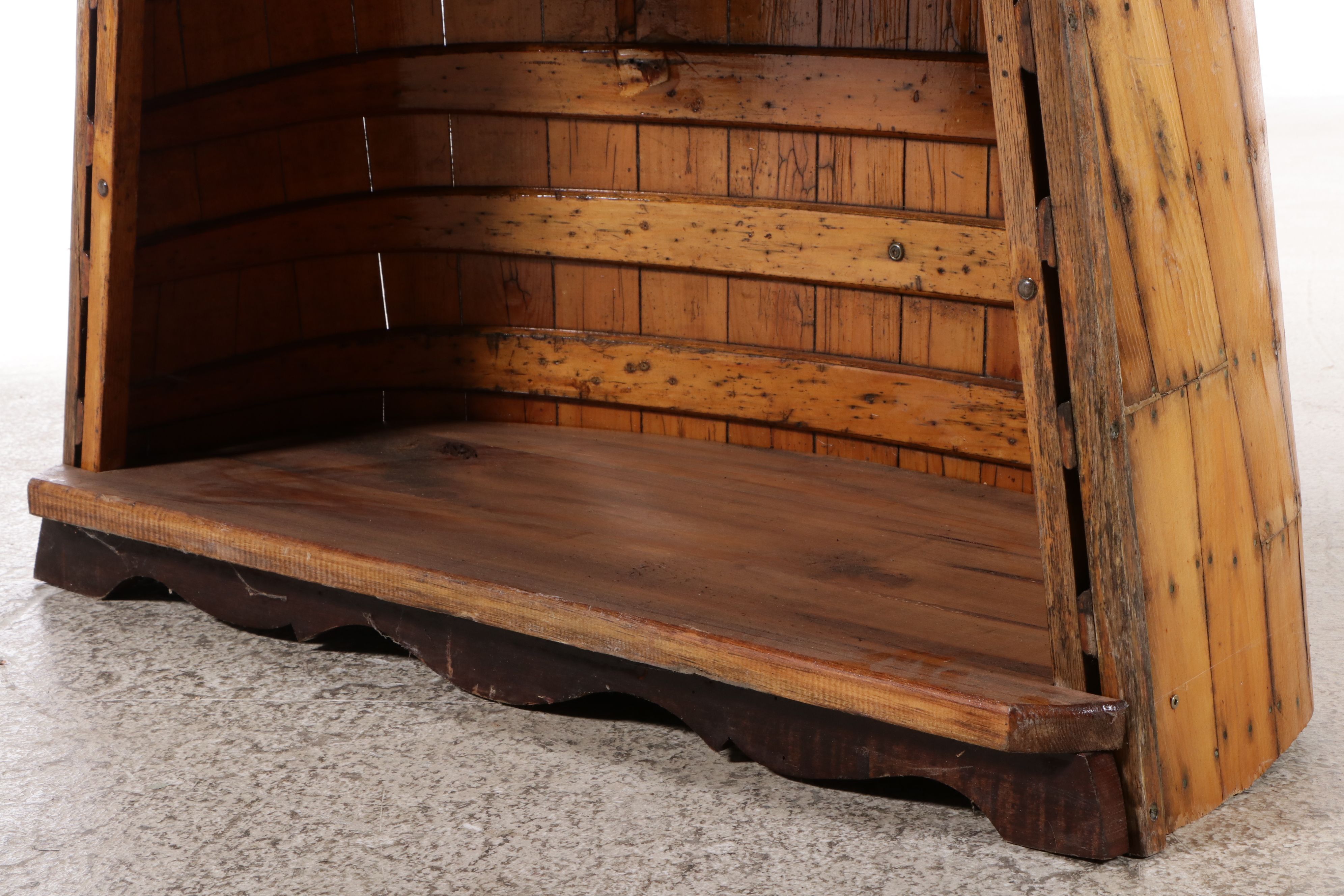 Canoe Hull Bookcase, 20th Century and Adapted