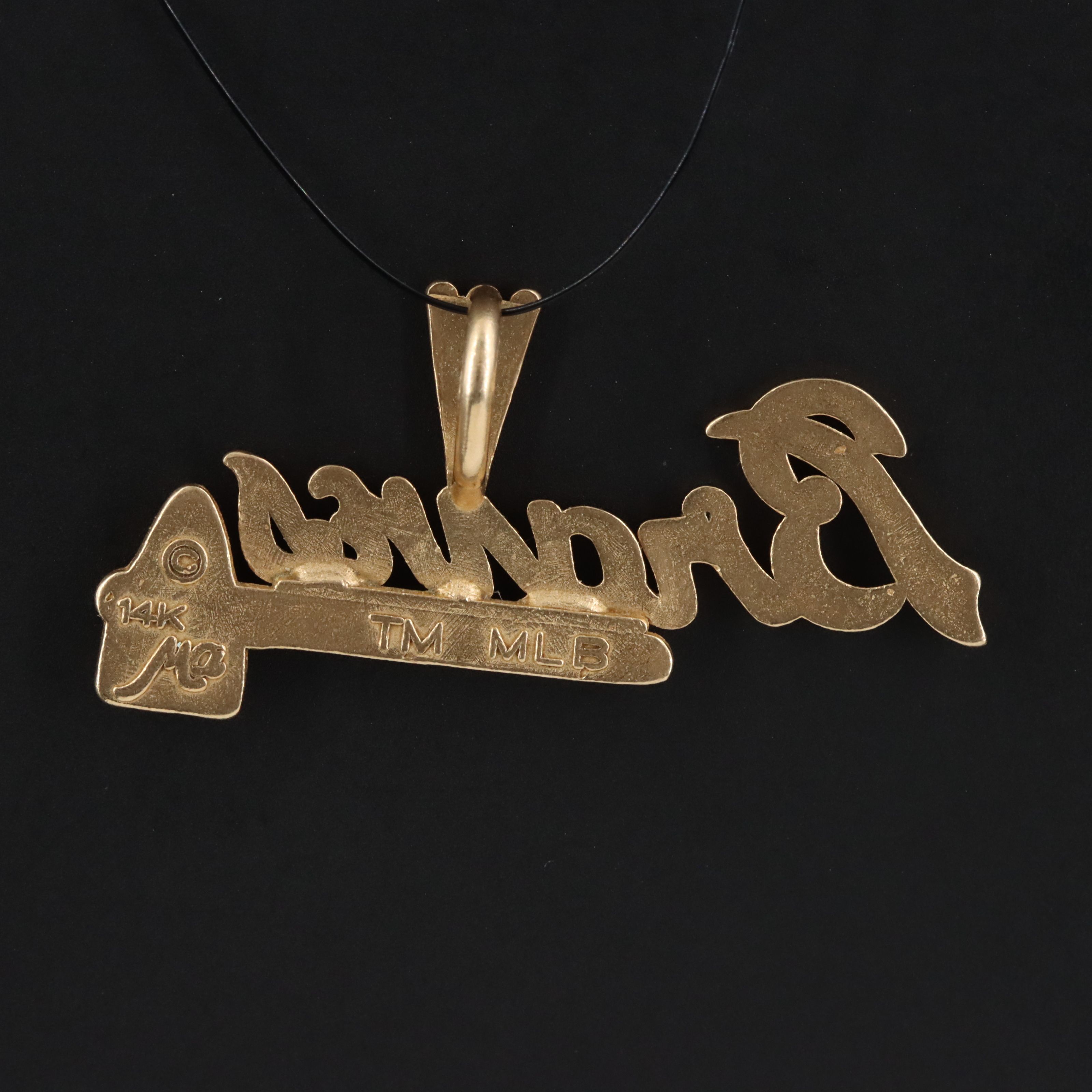 14K Atlanta Braves Pendant