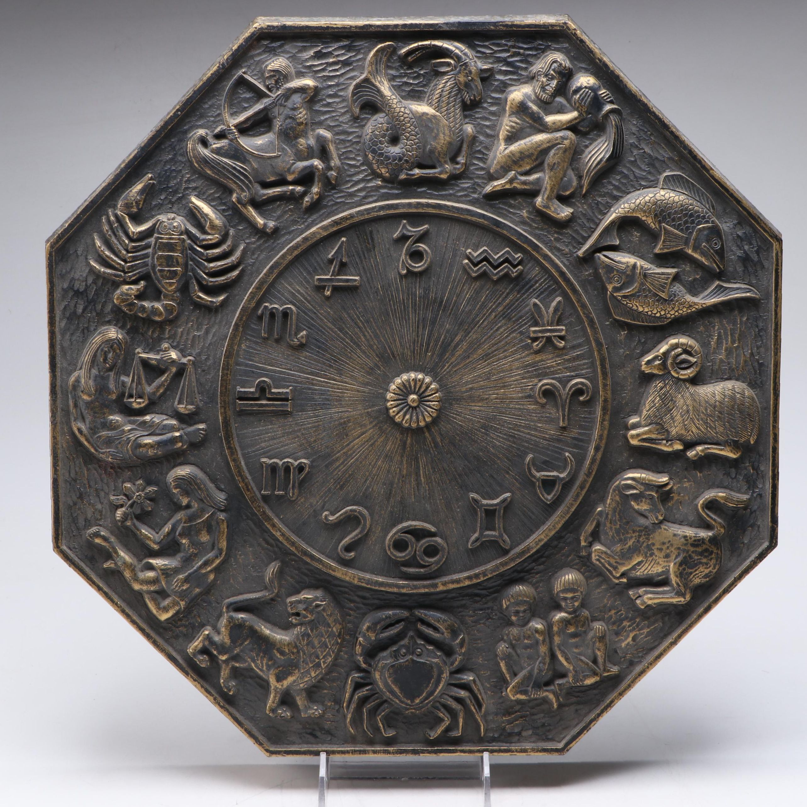 Dart Industries Zodiac Clock Wall Hanging