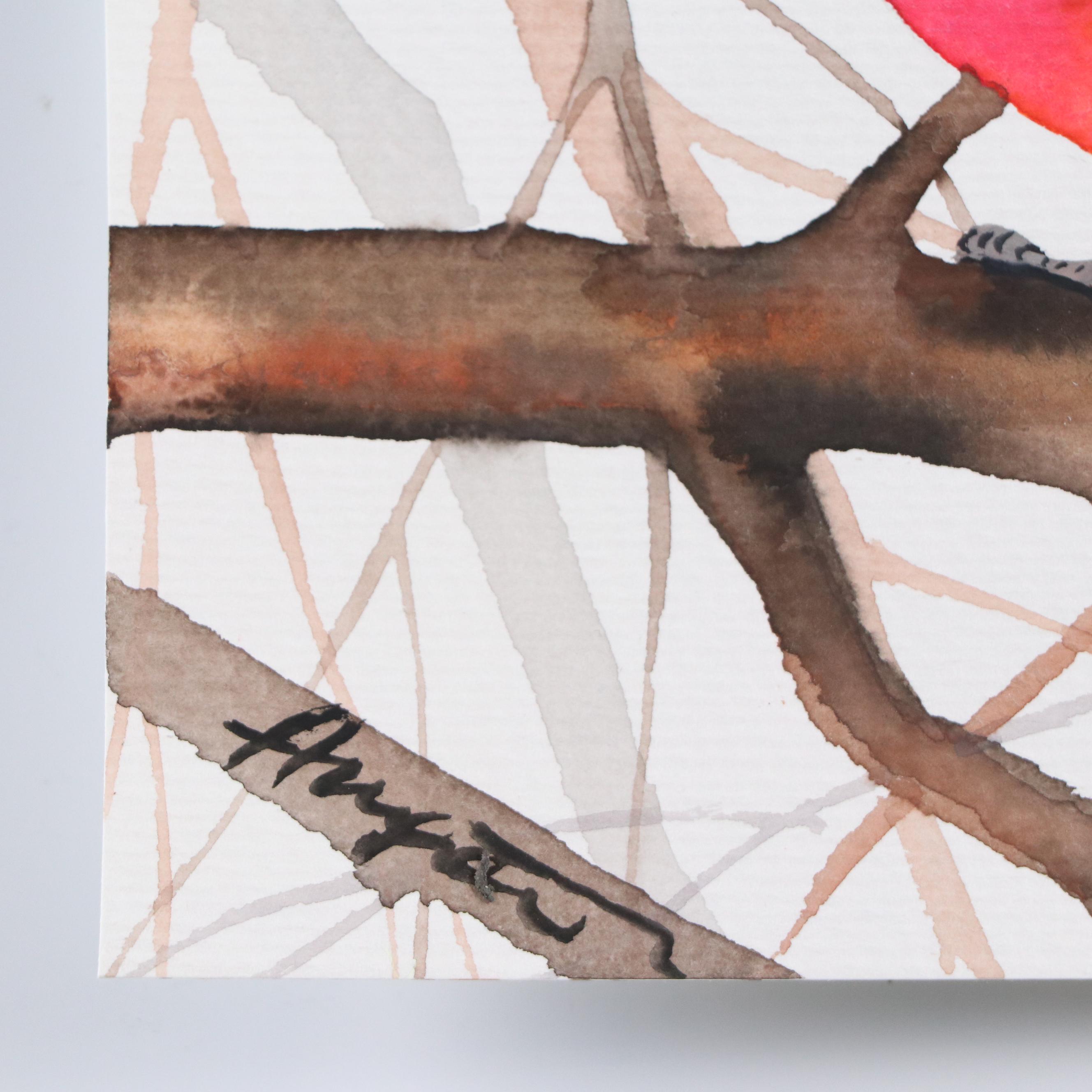 Anne Gorywine Watercolor Painting of Painted Bunting, 2023