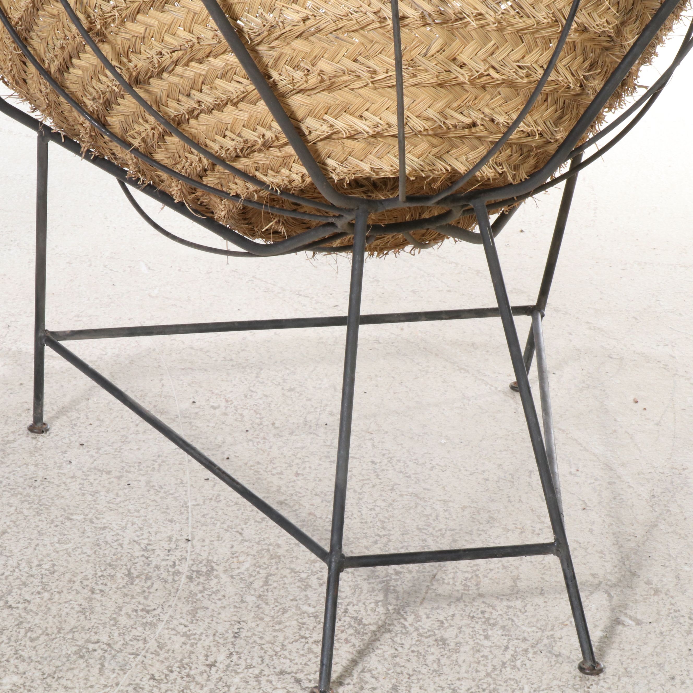 Pair of Woven Lounge Chairs