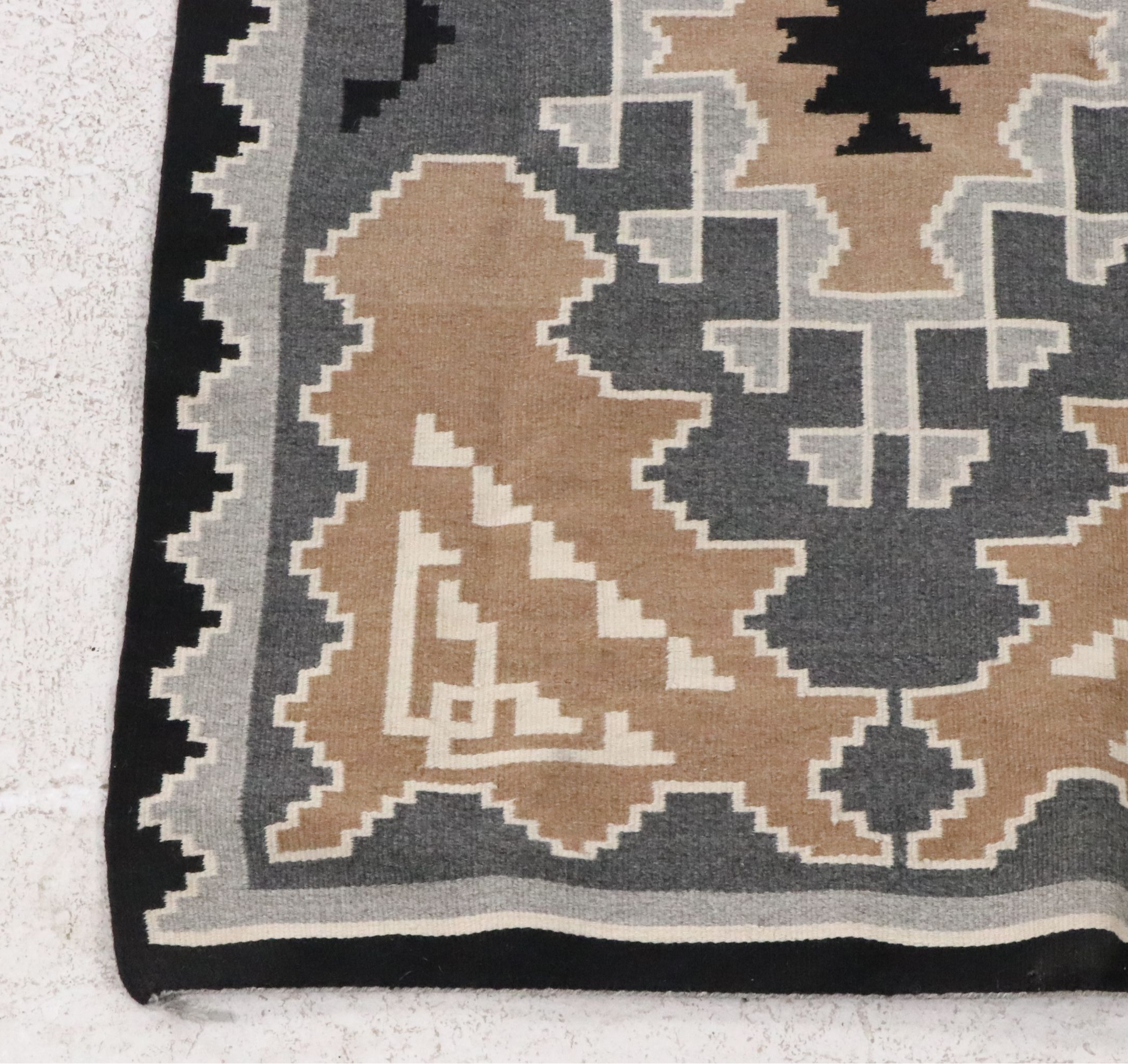 3'1 x 4'9 Handwoven Navajo Two Grey Hills Area Rug