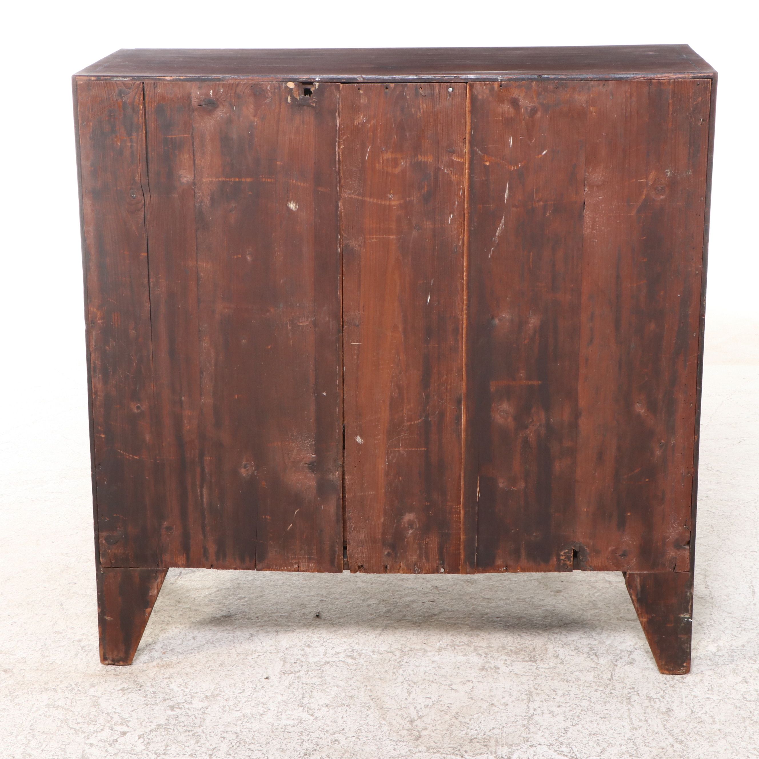 Federal Style Banded Mahogany Five-Drawer Chest, 20th Century