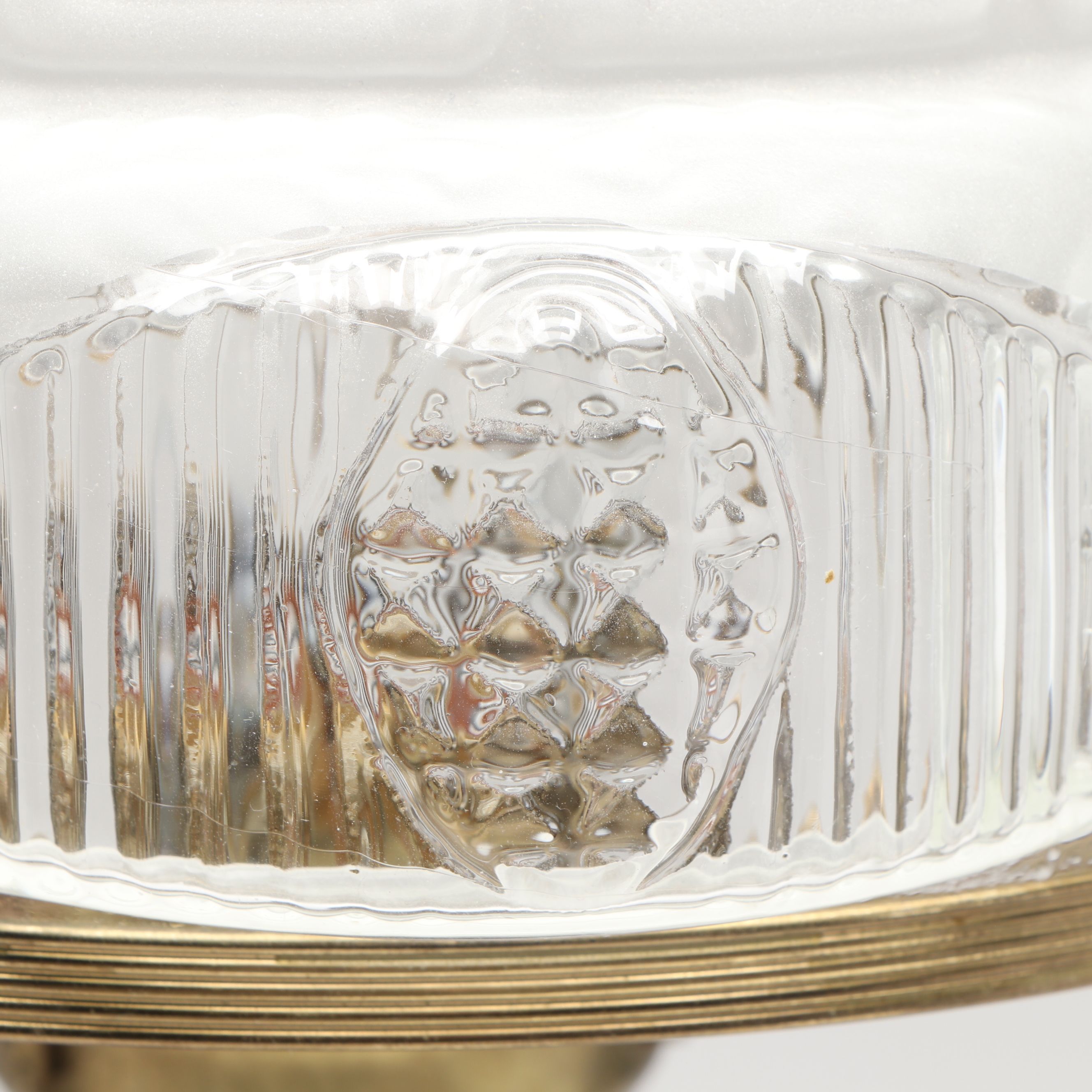 Victorian Style Wood Table Lamp with Satin Glass Shade