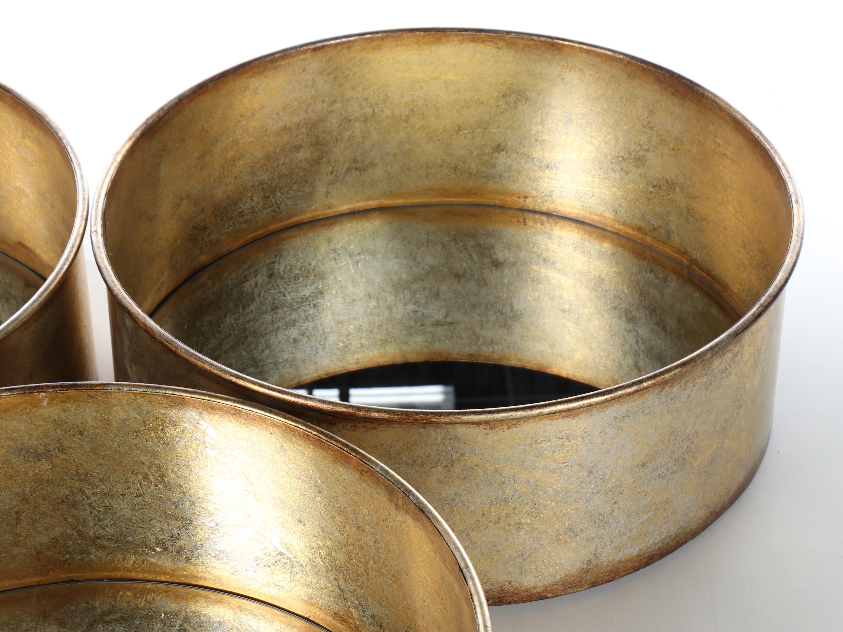 Three Creative Co-Op Round Metal Framed Wall Mirrors