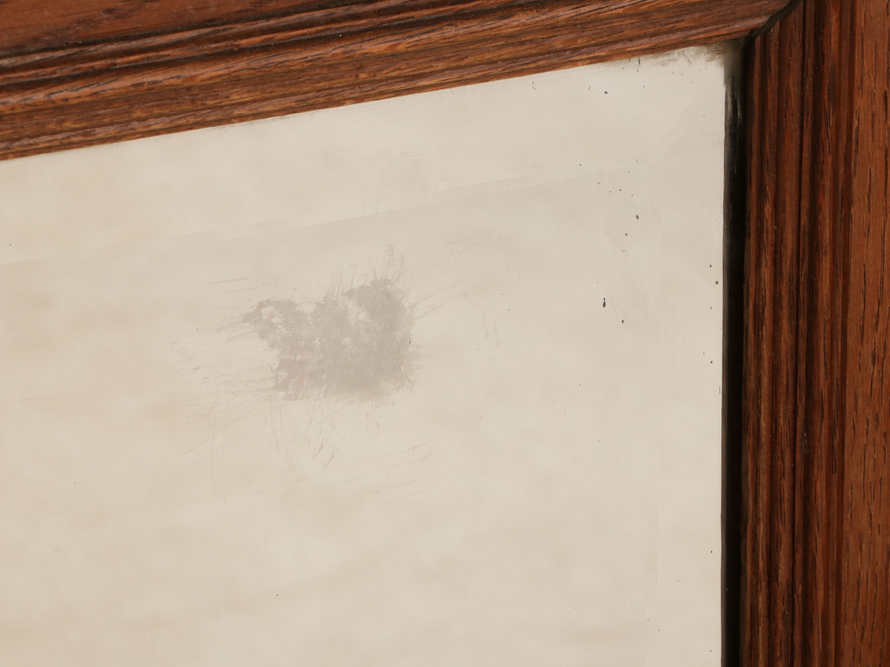 Ornate Hand-Carved Wood Full-Length Wall Mirror