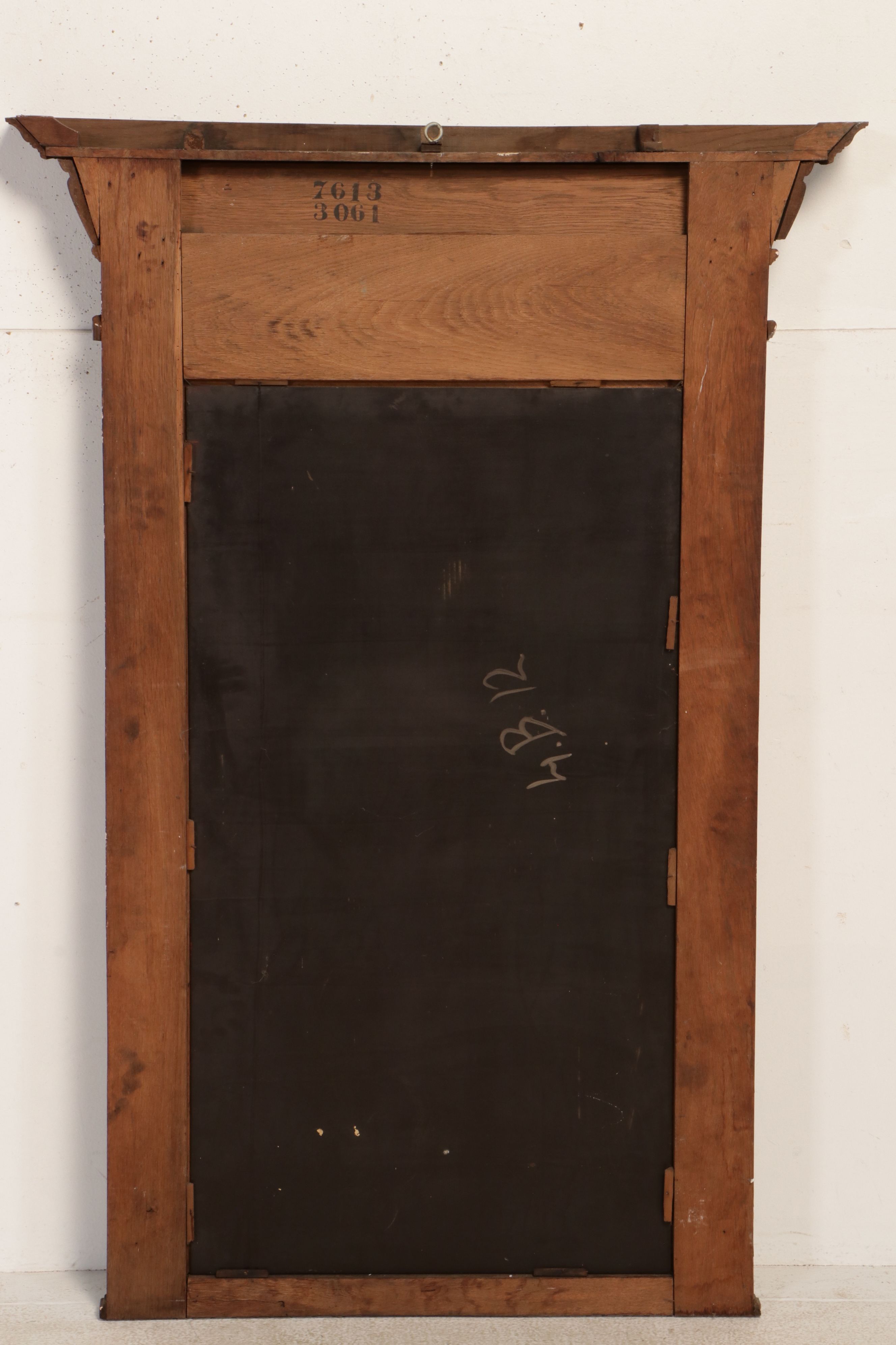 Ornate Hand-Carved Wood Full-Length Wall Mirror