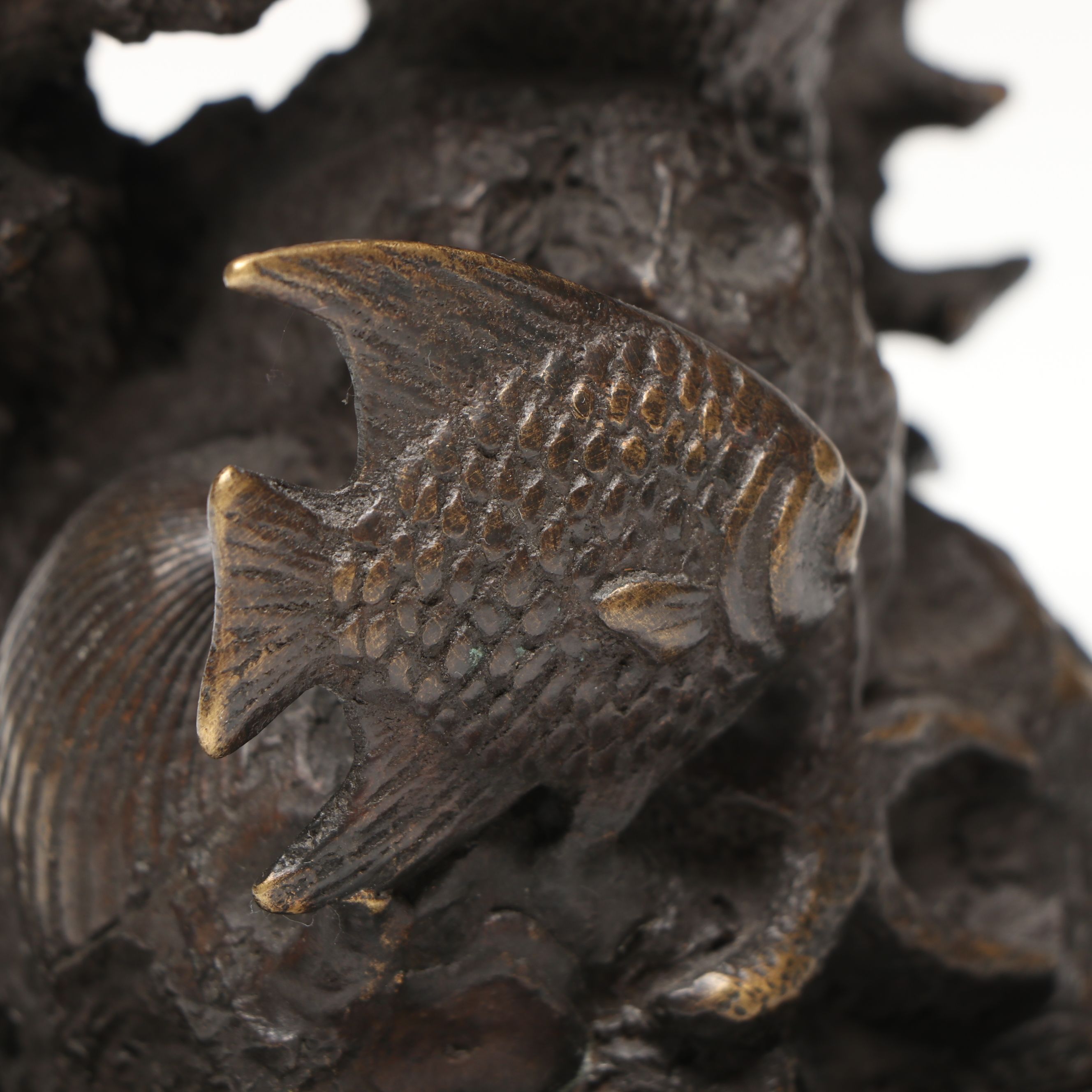 SPI Gallery "Sea Turtle Duet" Cast Brass Statue on Marble Base