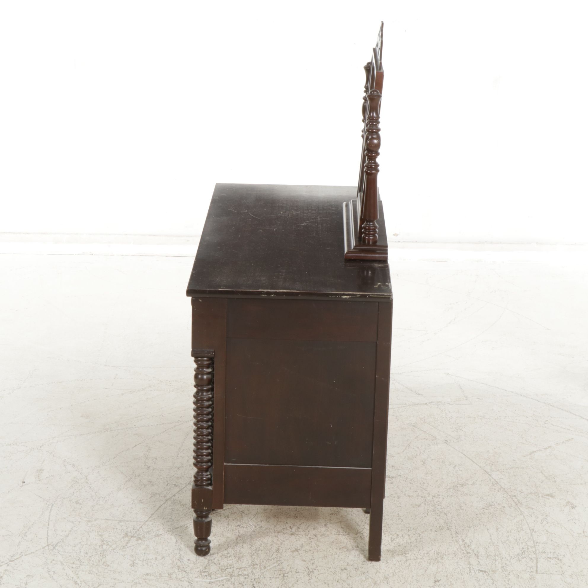 Jenny Lind Style Mahogany Vanity Desk, Late 19th Century
