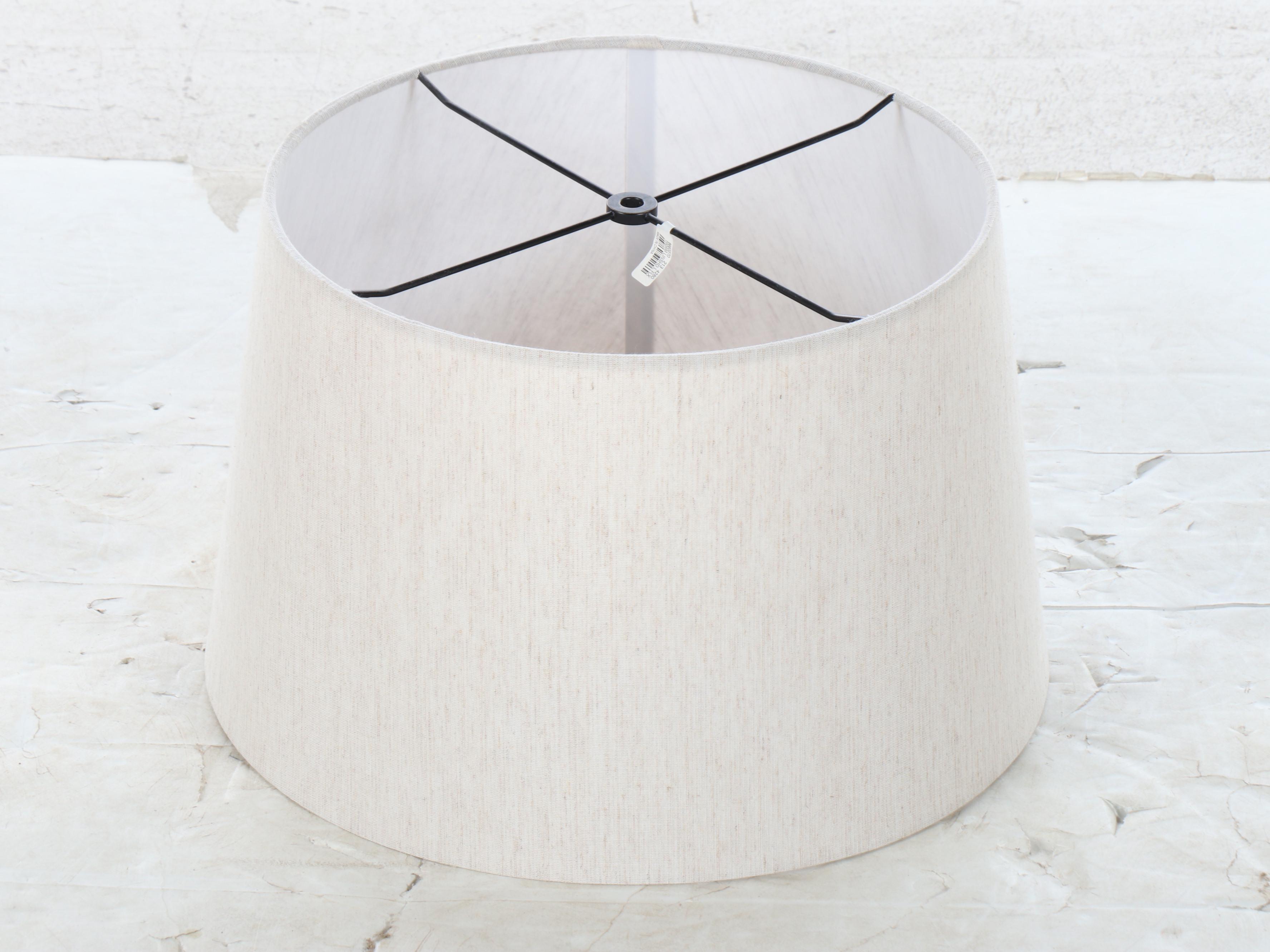 Pottery Barn Attr. Iron Floor Lamp and Slubbed Fabric Shade