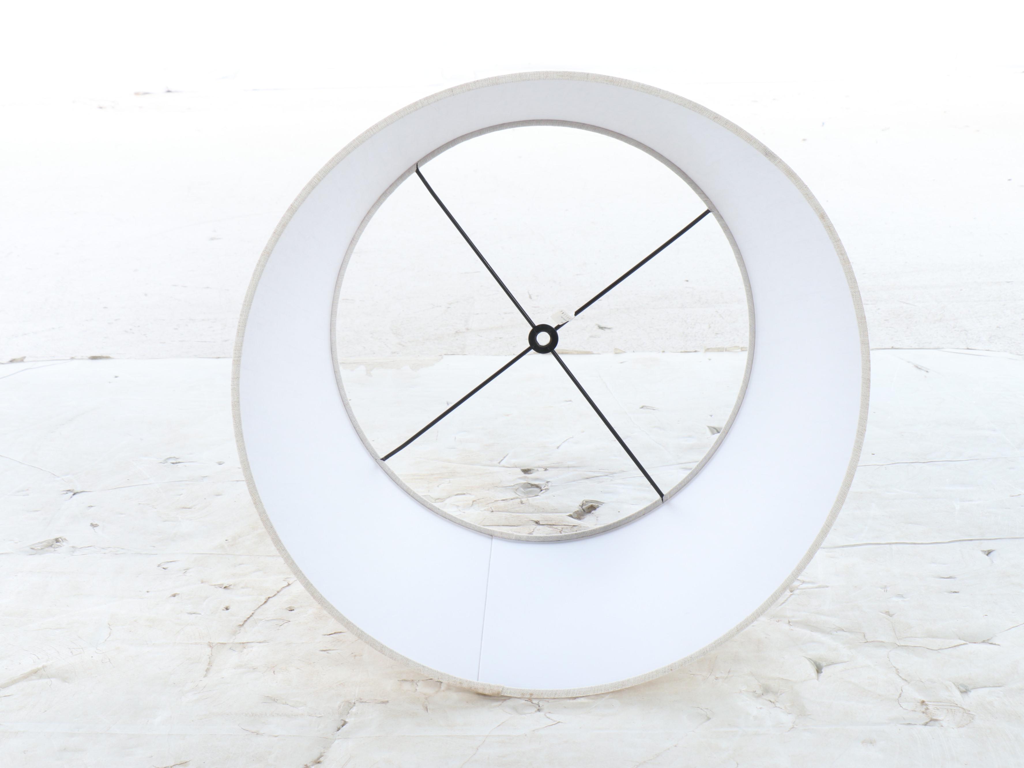 Pottery Barn Attr. Iron Floor Lamp and Slubbed Fabric Shade