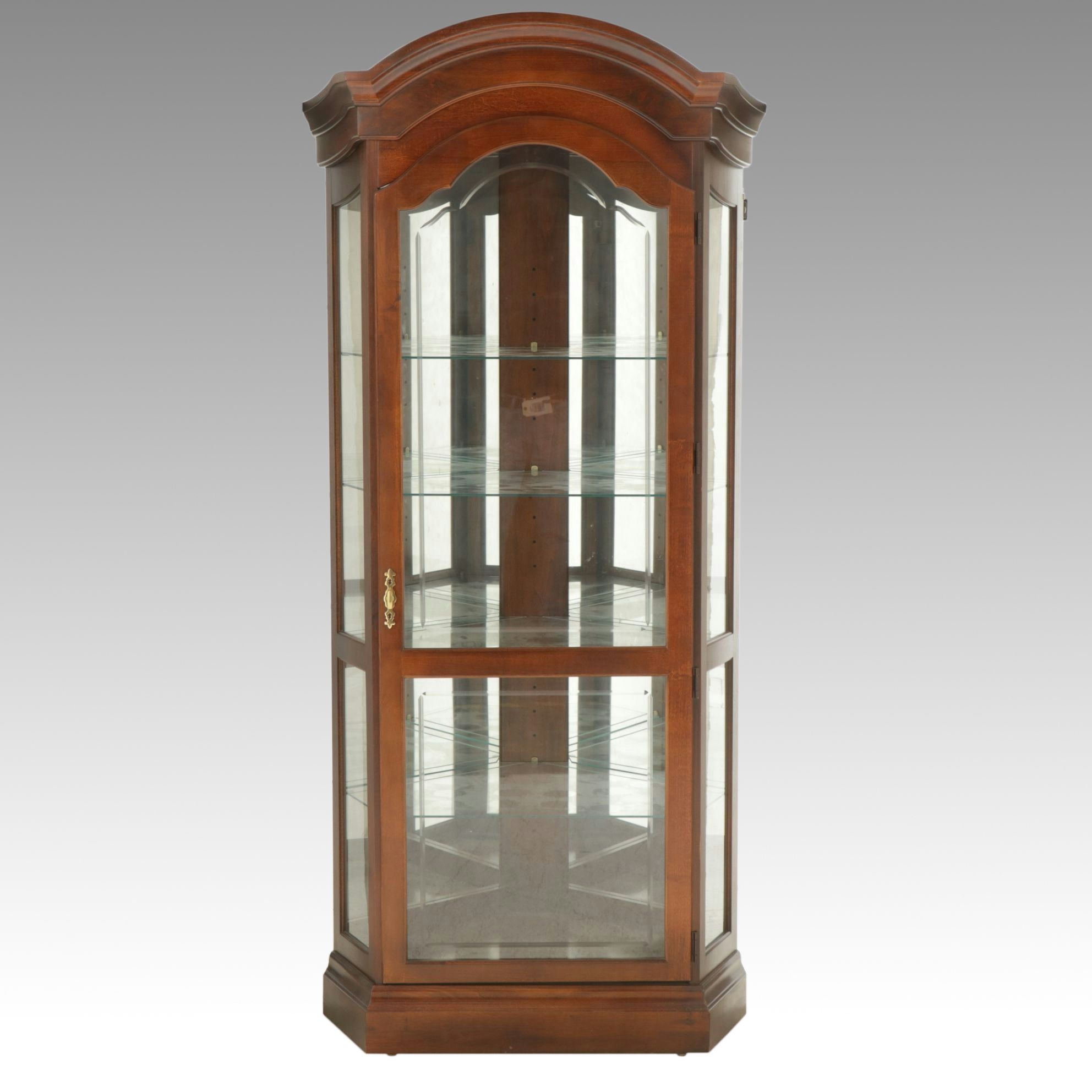 Pulaski Furniture Arch-Top Corner Display Cabinet