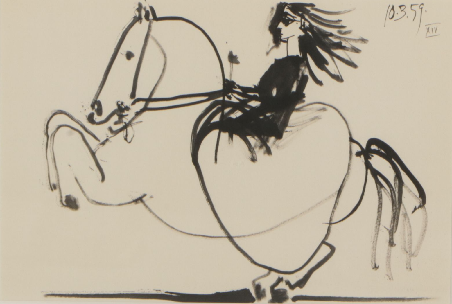 Offset Lithograph after Pablo Picasso from "Toros y Toreros" Folio