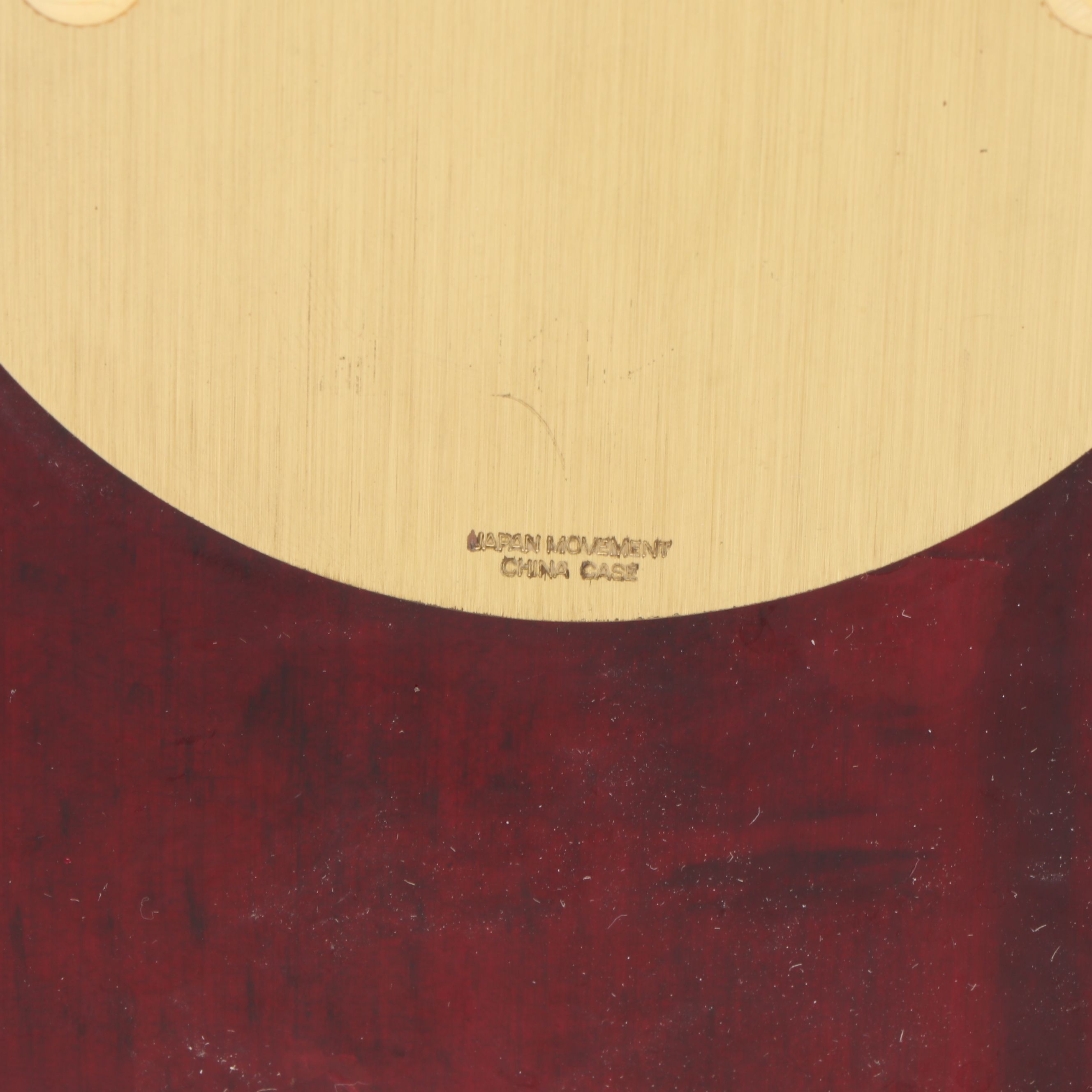 Hampton Mahogany and Brass Clock with Other Figurines