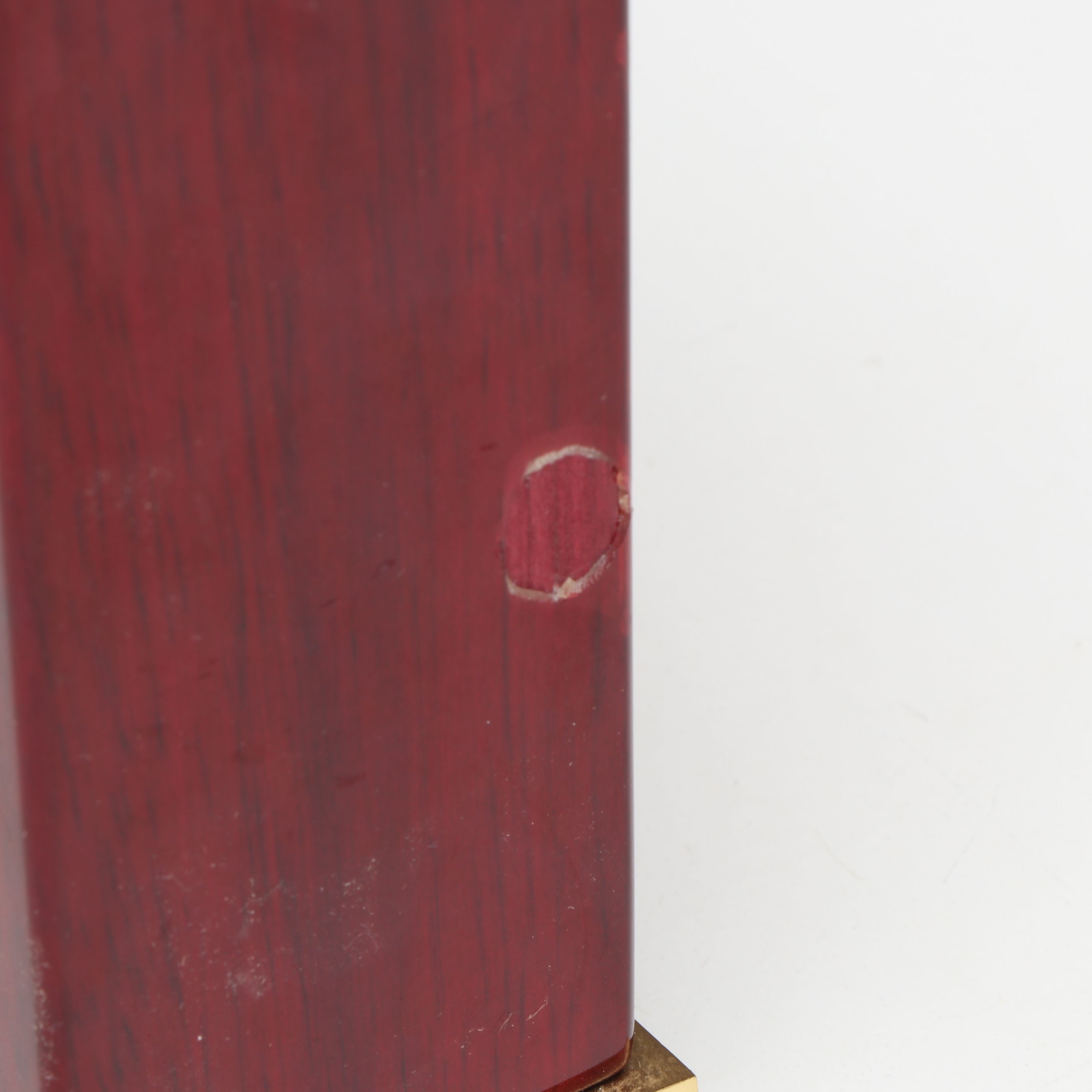 Hampton Mahogany and Brass Clock with Other Figurines