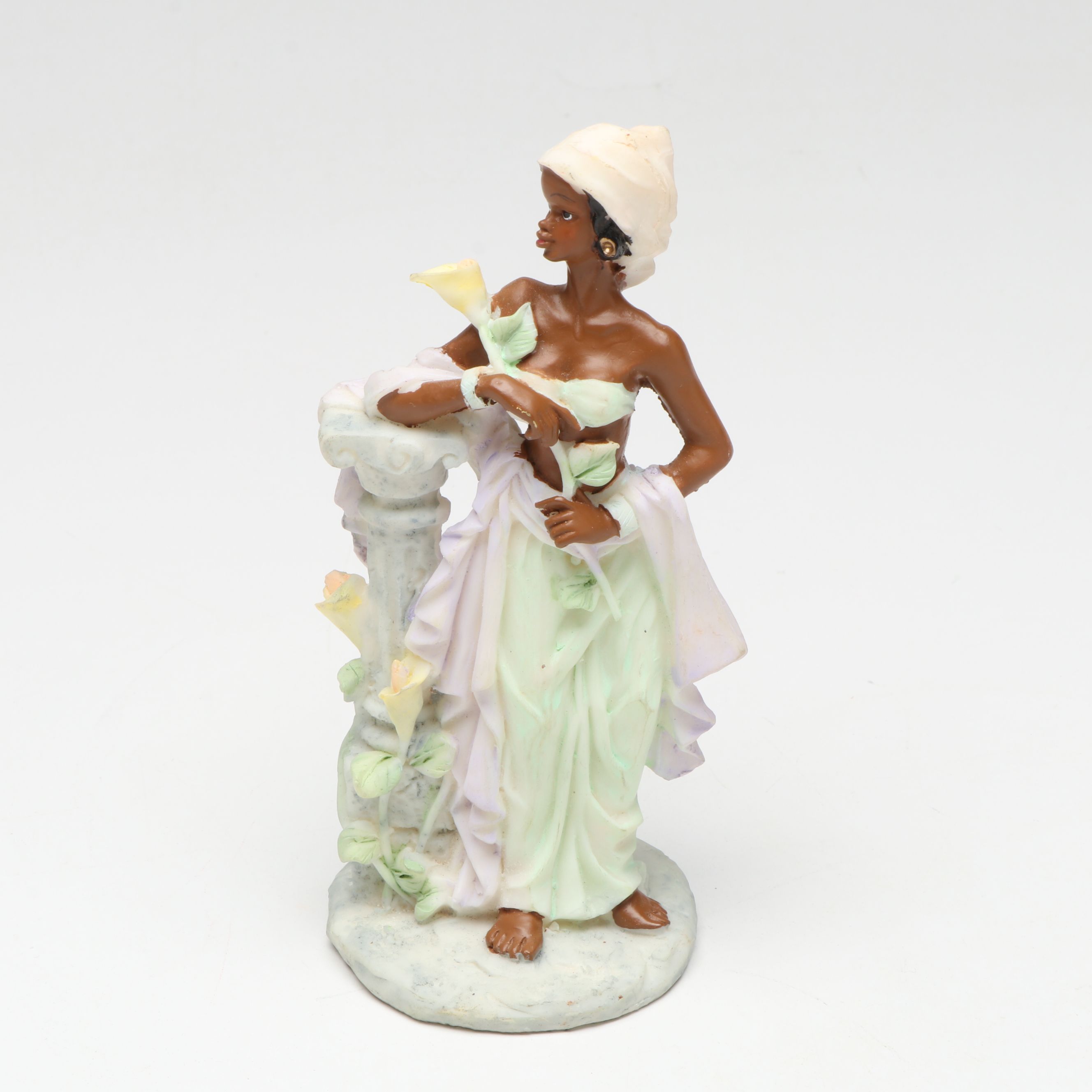 Hampton Mahogany and Brass Clock with Other Figurines