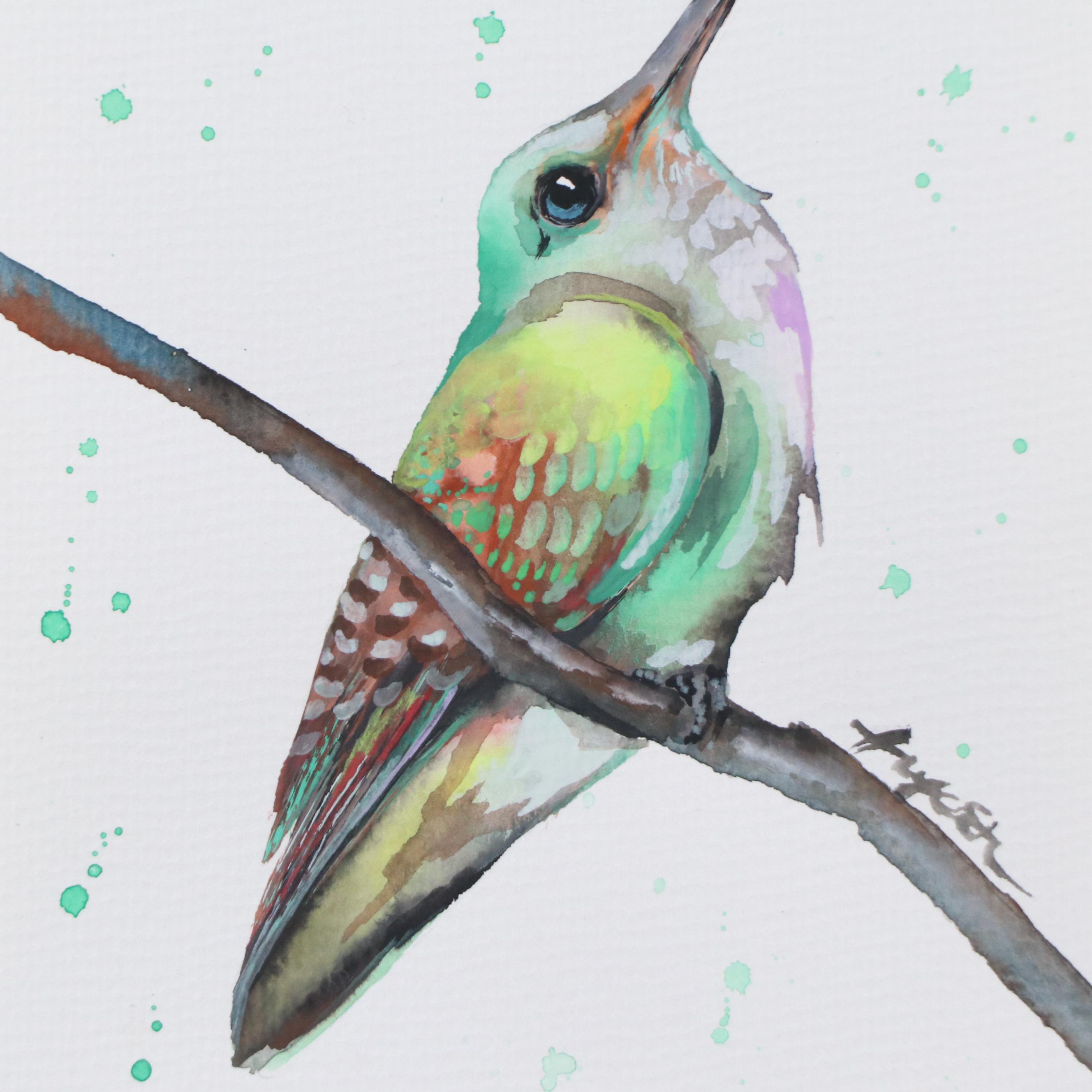 Anne Gorywine Watercolor Painting of Bird, 2023